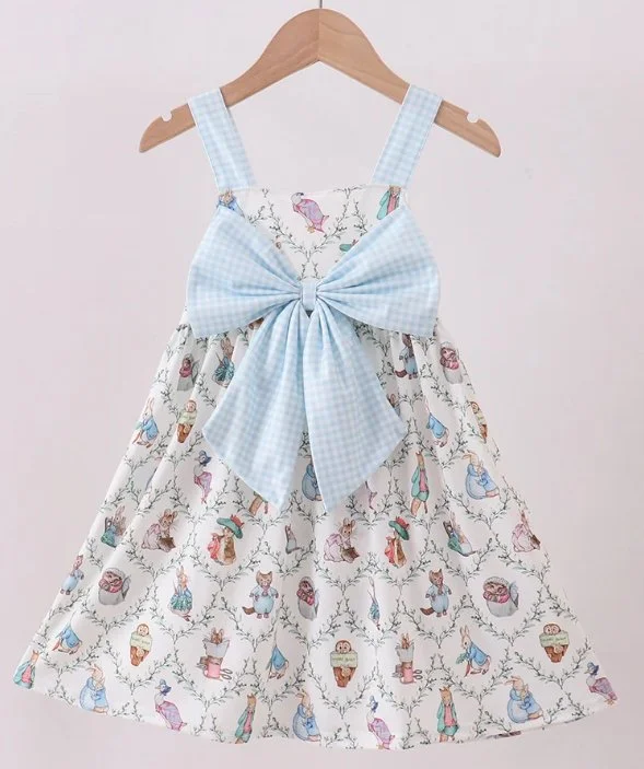 Blue Bunny Bow Dress
