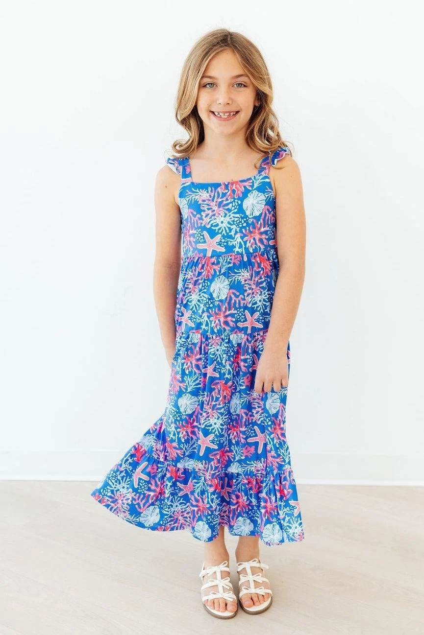 Coral Cove Maxi Ruffle Dress