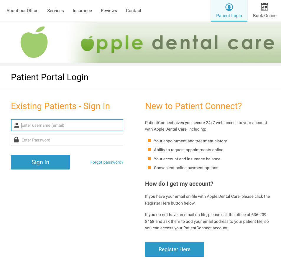 Our Online Patient Portal — Apple Dental Care