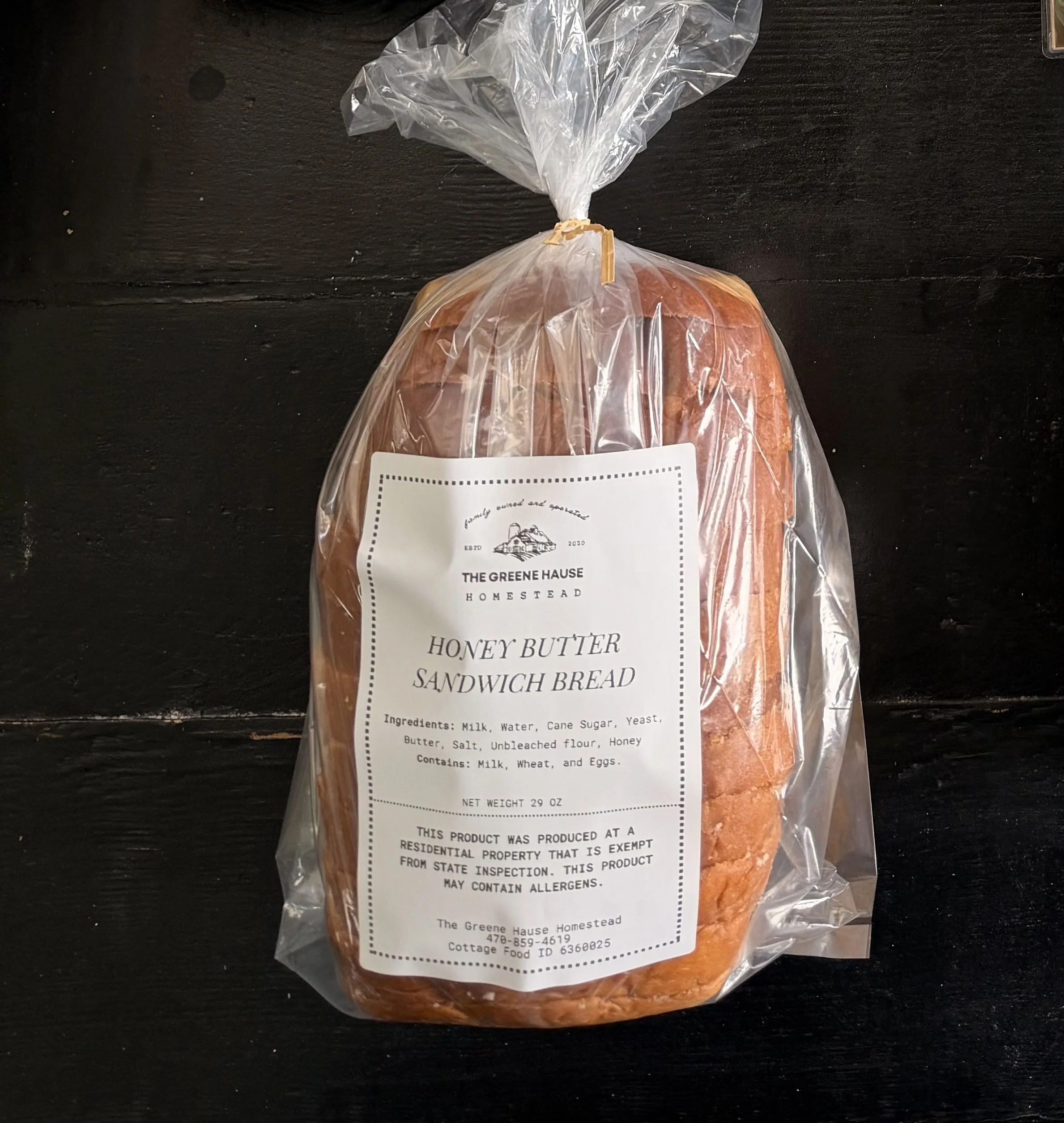 Honey Butter Sandwich Bread Loaf