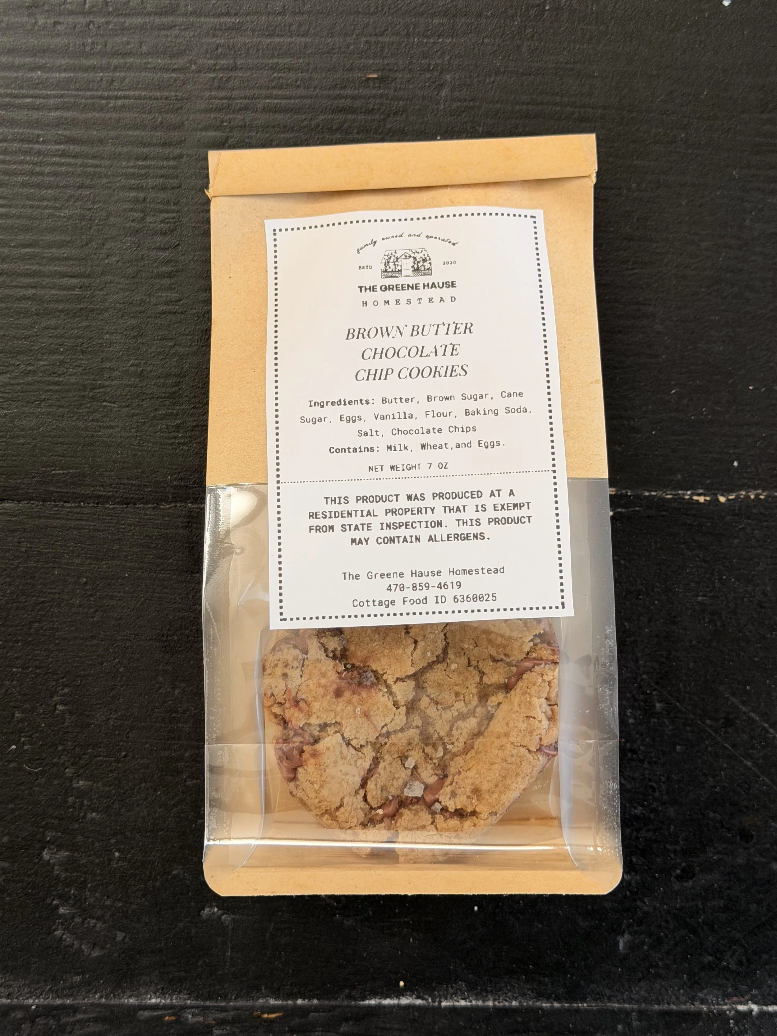 Brown Butter Chocolate Chip Cookies 4 count