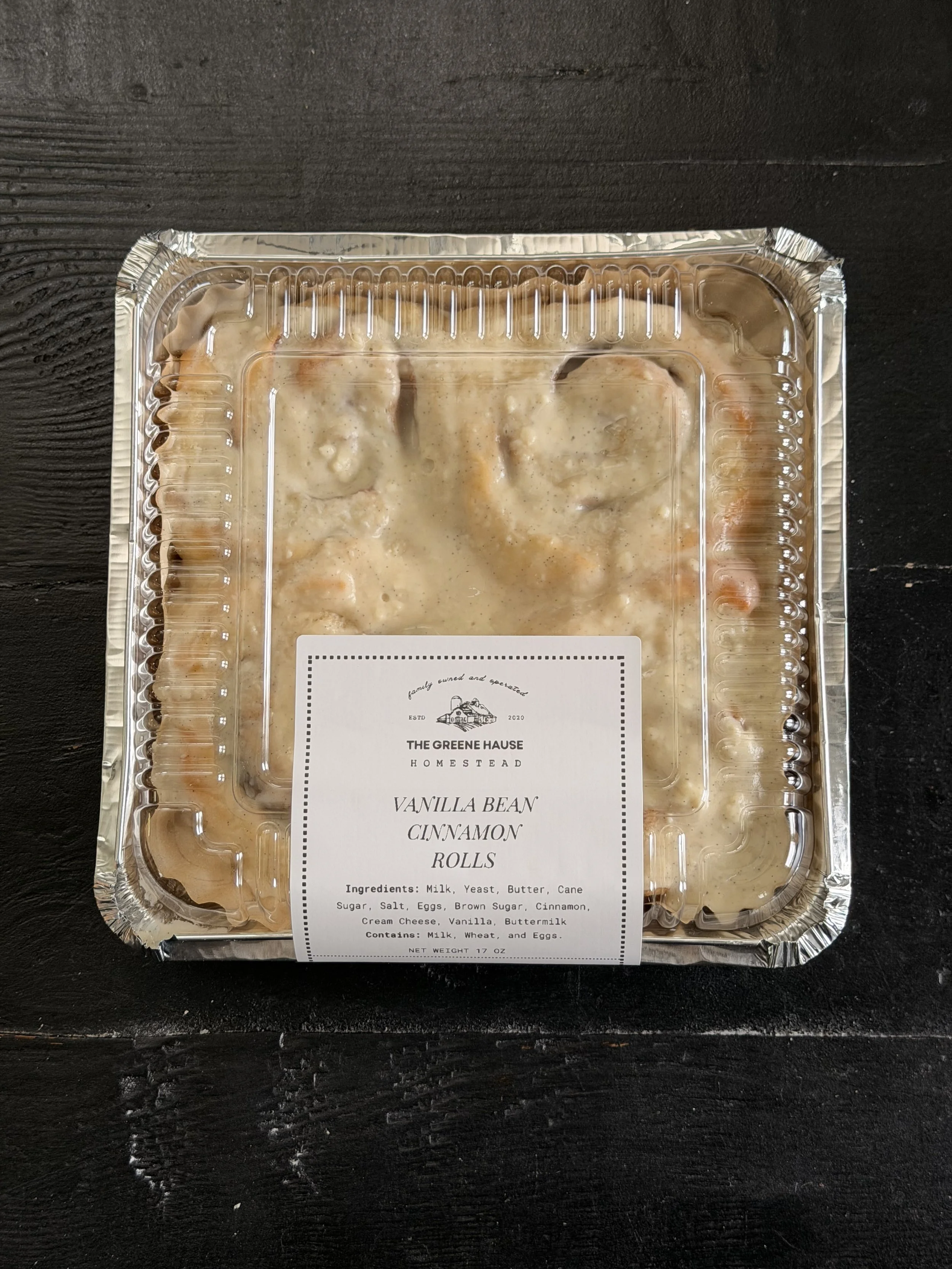 Vanilla Bean Cinnamon Rolls 4 count