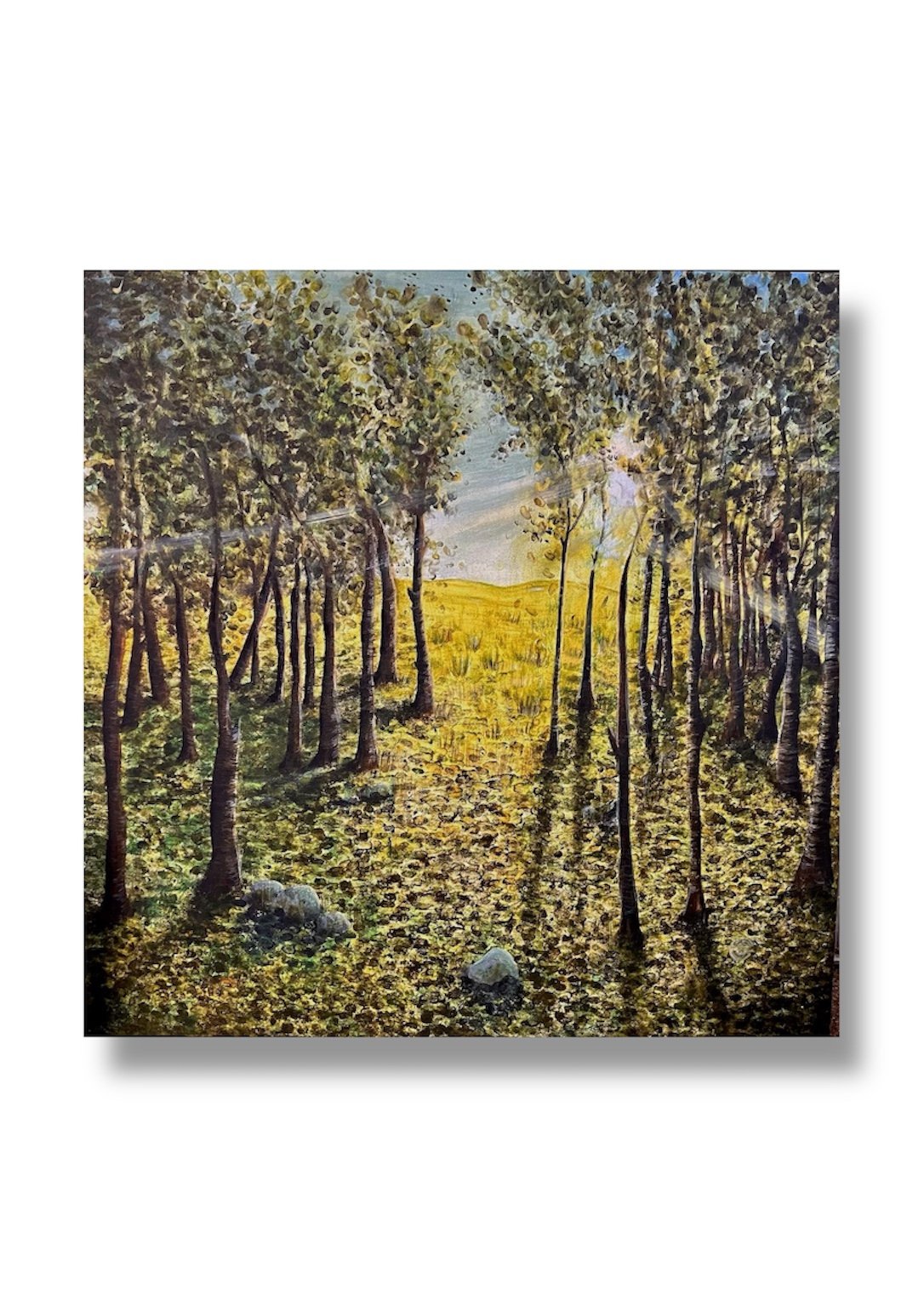 “Finger Painting I.”, Acrylic Paint on Canvas, 36"x36", 2021.