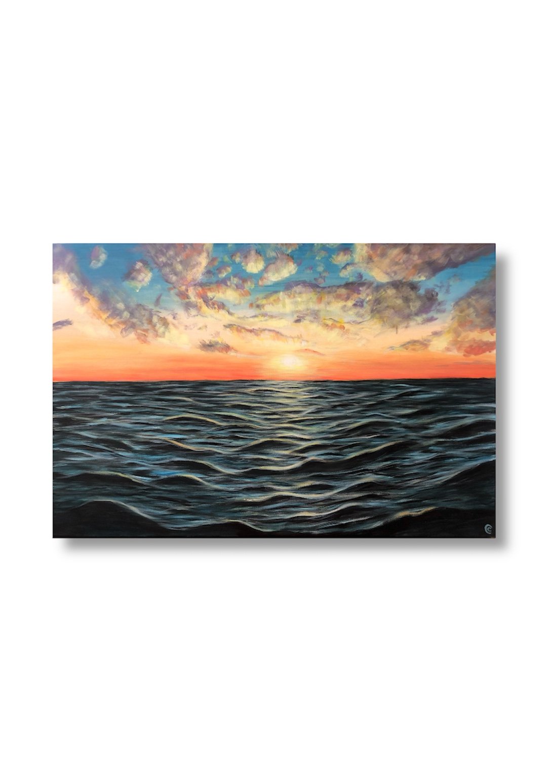 "Sunrise", Acrylic Paint on Canvas, 24"x36", 2020.