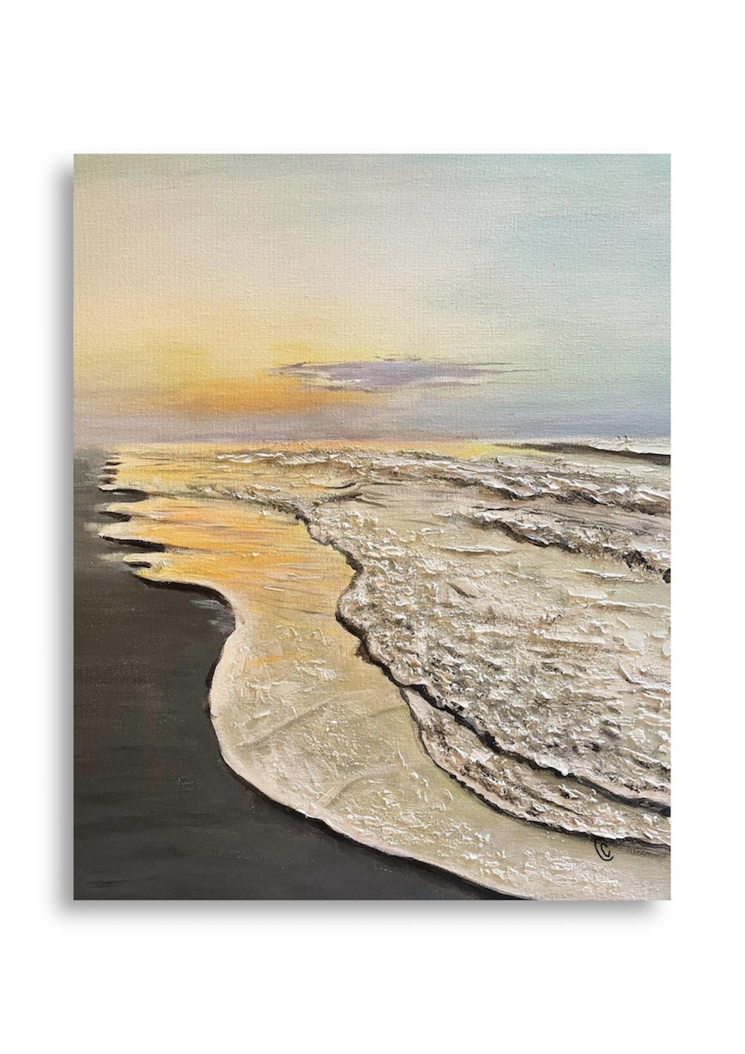 "OIB", Acrylic paint and Acrylic Modeling Paste on Canvas, 16"x20", 2021.