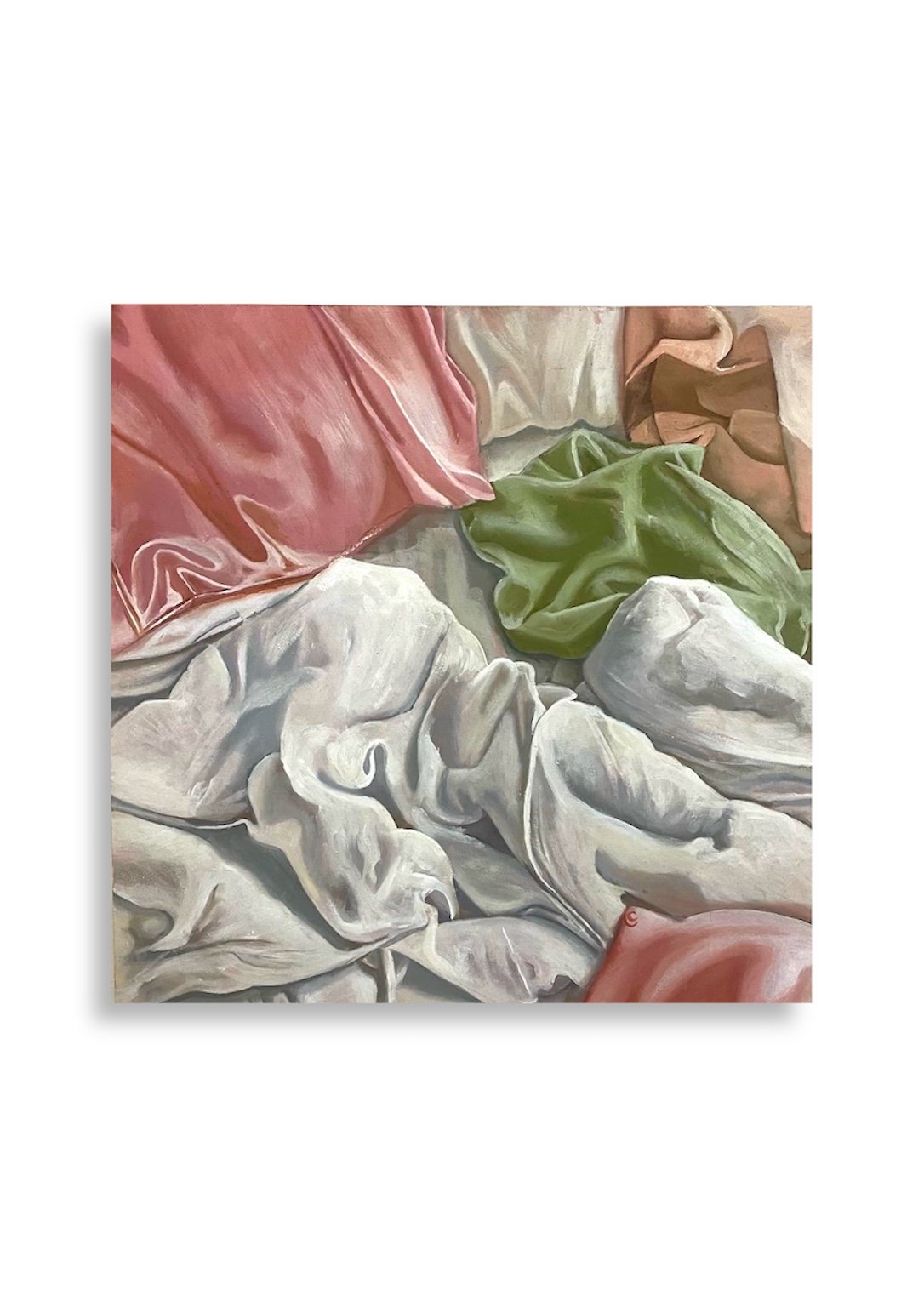 “Morning!” Oil Paint on Wood Canvas, 24"x24", 2022.