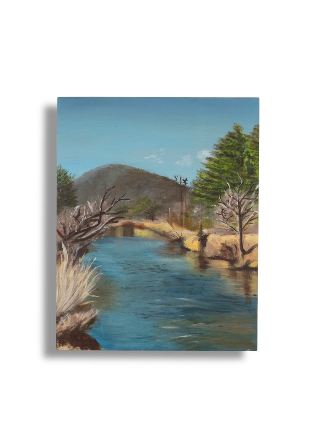 "The Greenway I. (Boone, NC)", Oil Paint on Wood, 8"x10", 2025.