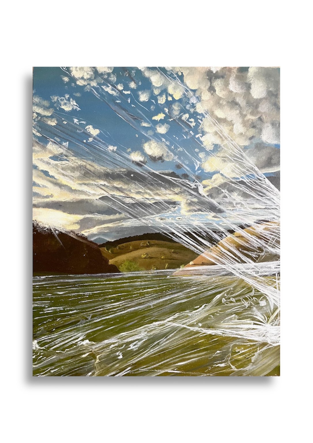 "Suffocation", Oil Paint on Canvas, 30"x24", 2024.