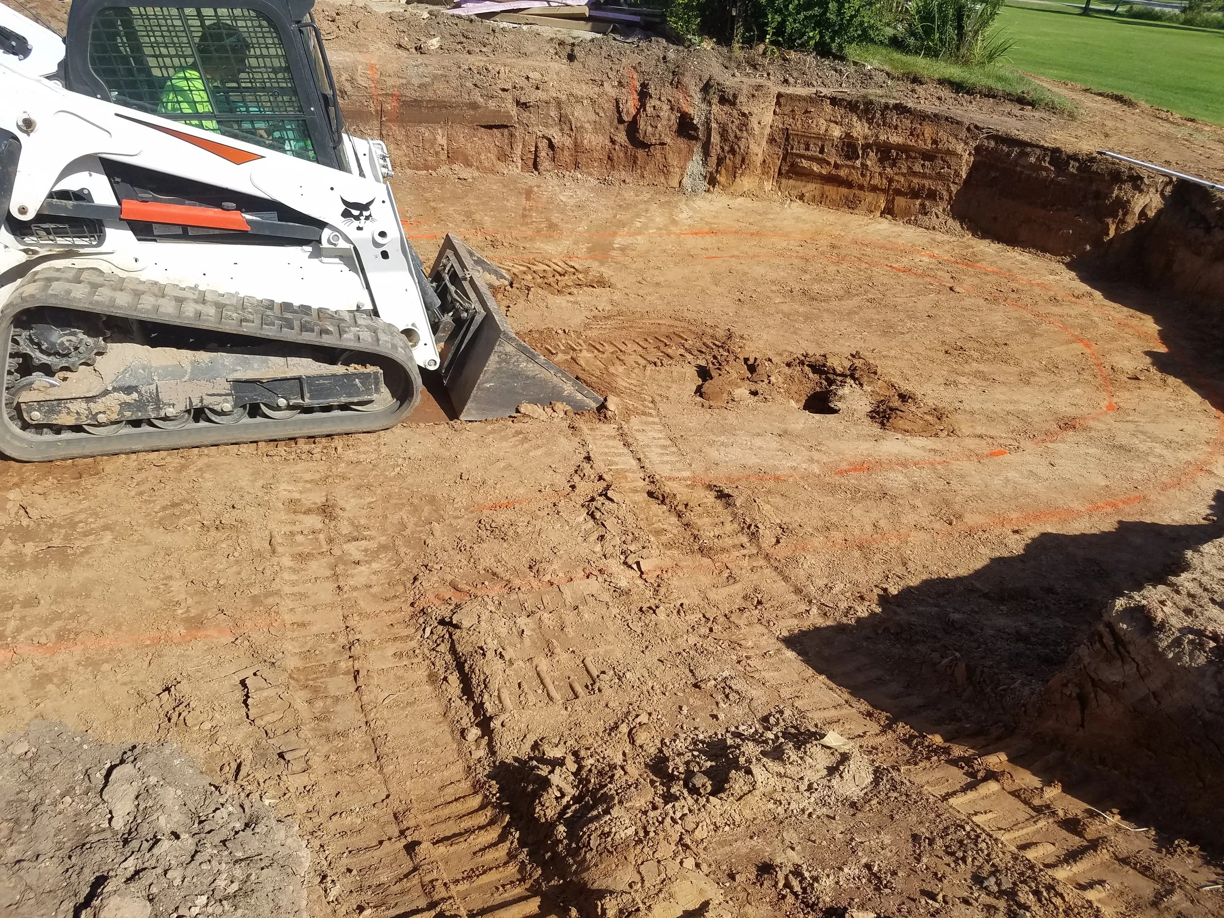 Swimming pool excavating