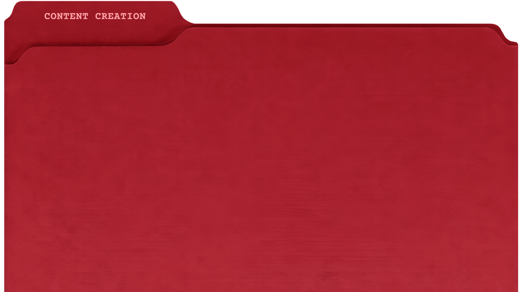 Content Category Button in shape of folder.