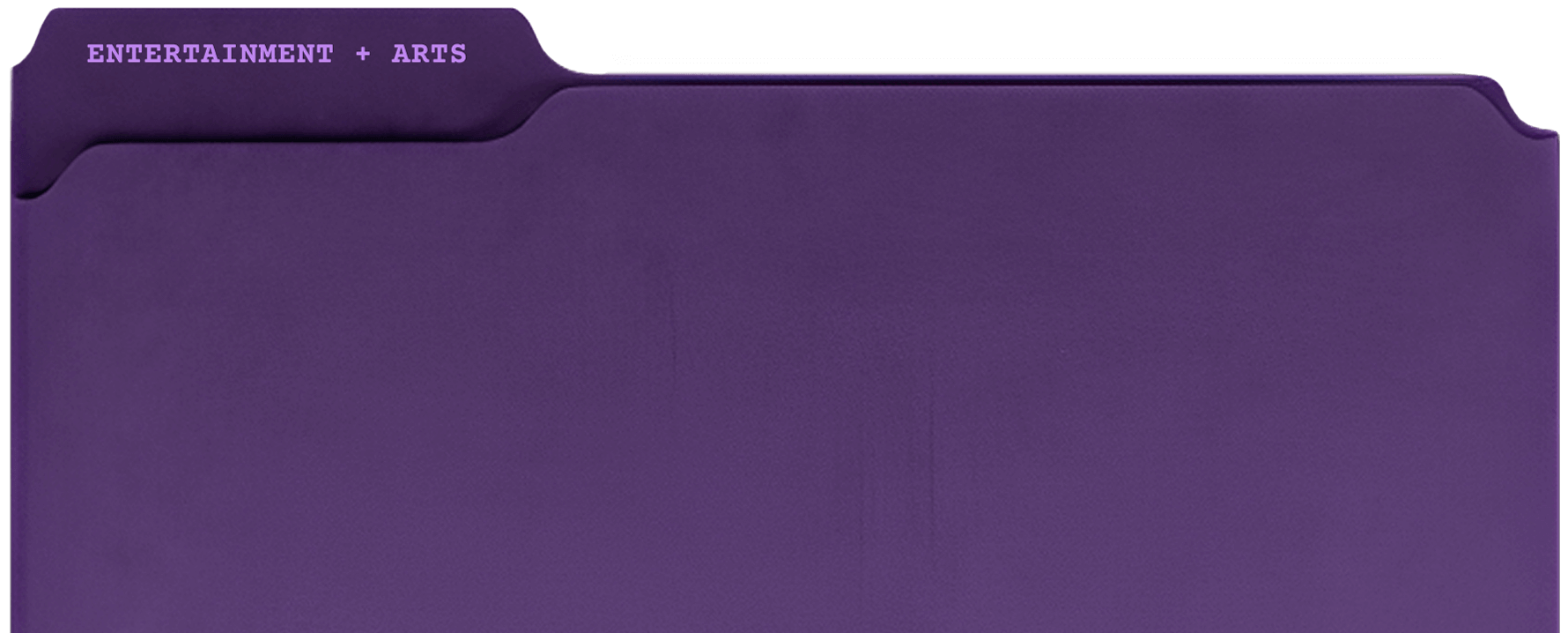 Entertainment and Arts Category Button in shape of folder.