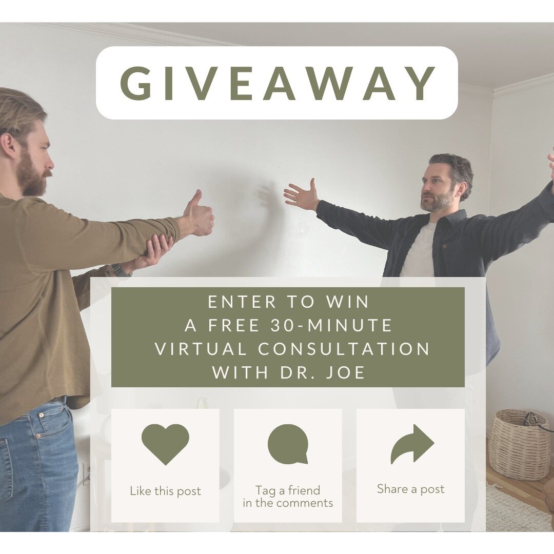 GIVEAWAY!

Complete Concussion Care is giving away two (2) 30-minute virtual consultations with Dr. Joe!

How to enter:
Step 1: Follow @completeconcussioncare
Step 2: Collect entries!
-Like this post for 1 entry.
-Tag up to 5 friends in the comments: