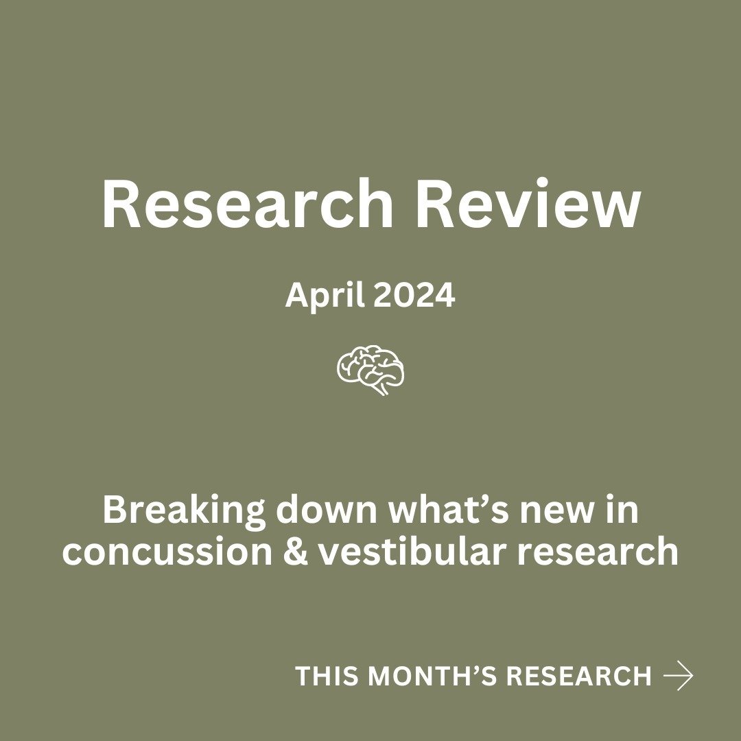 April Research Review:

We have three studies where the authors were looking to determine how involved the visual system is after concussion. They assessed the most common visual dysfunctions found after concussion, how often it happens, number of re