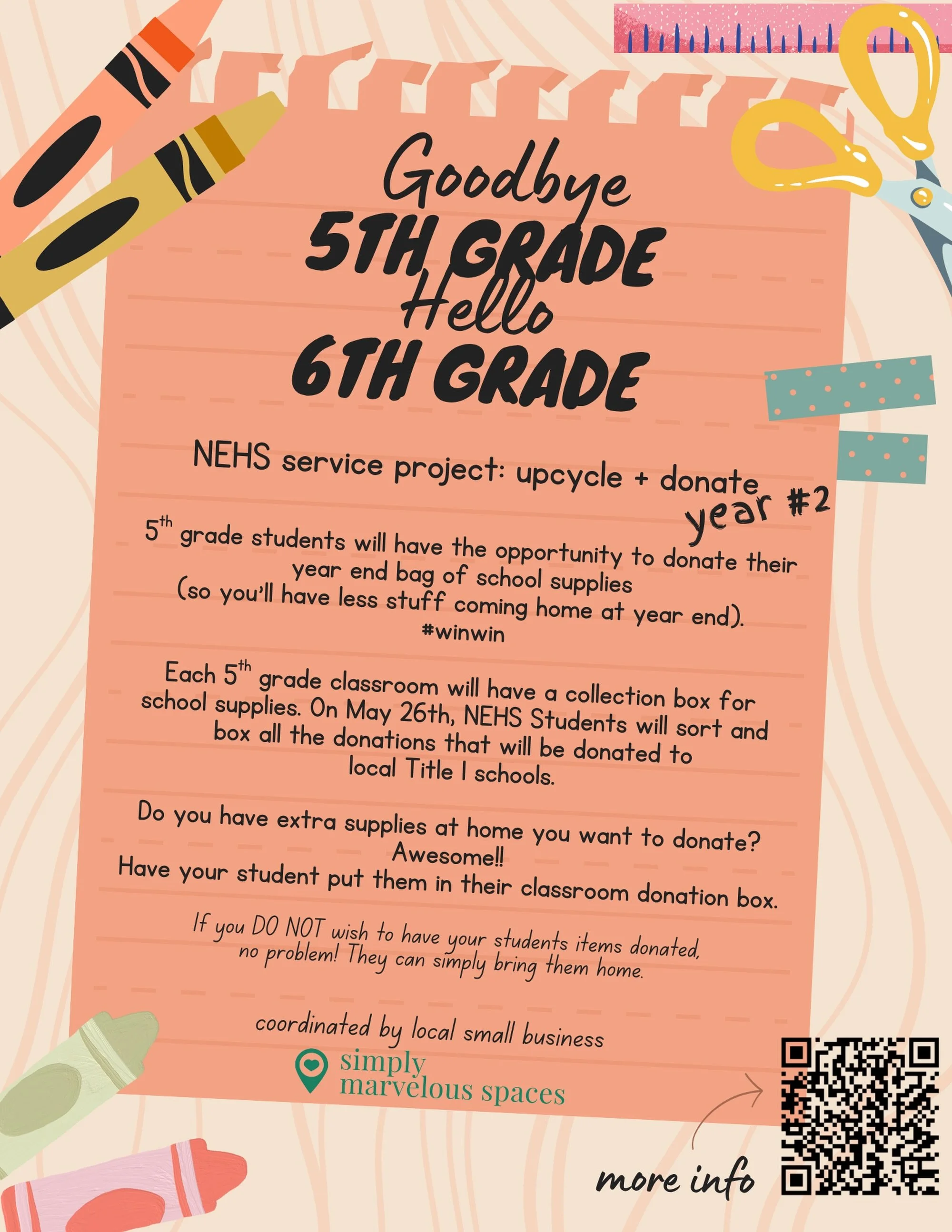 🫶🏻What is Upcycle + Donate? Also&hellip;.how is it the end of the school year already!

Well, here we are with year 2️⃣ of Upcycle + Donate coming in hot! 
 
Learn more here>> www.simplymarvelousspaces.com/siennacrossingelementaryschoolsupply
