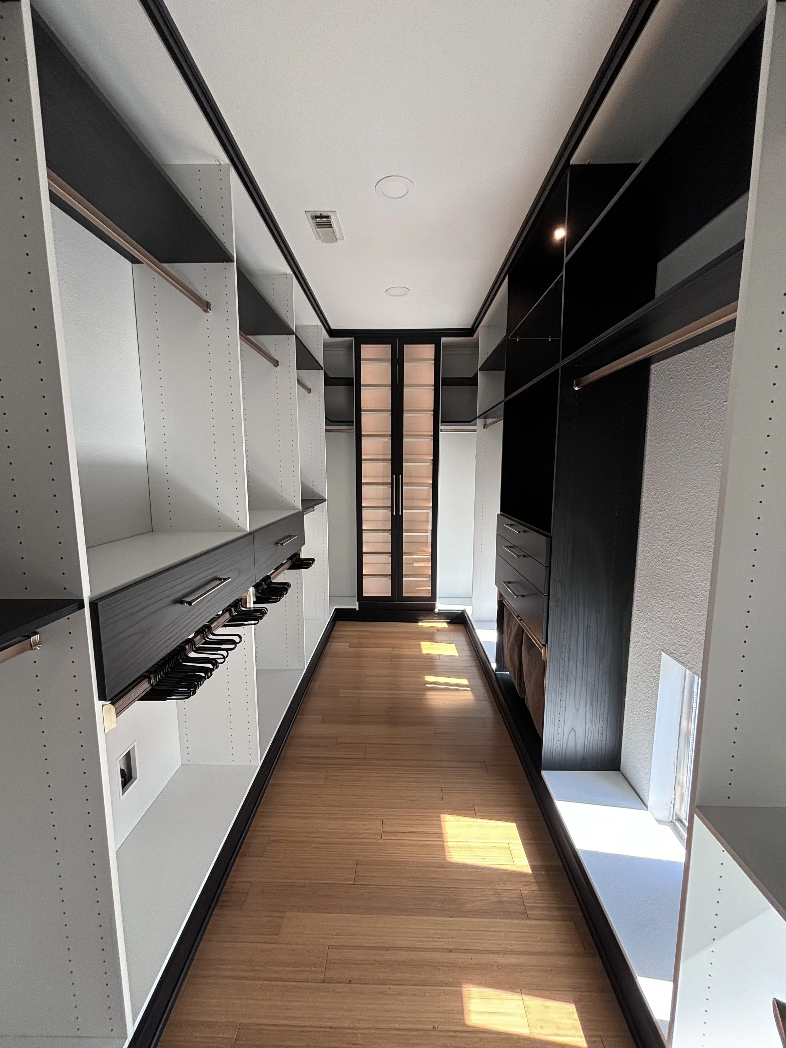 No matter the size of the closet, organizing products can change how a closet functions. Bedroom closets can really set the tone for your day. Organized closets add time back into your day instead of rummaging for a lost shoe or pants. Organized clos