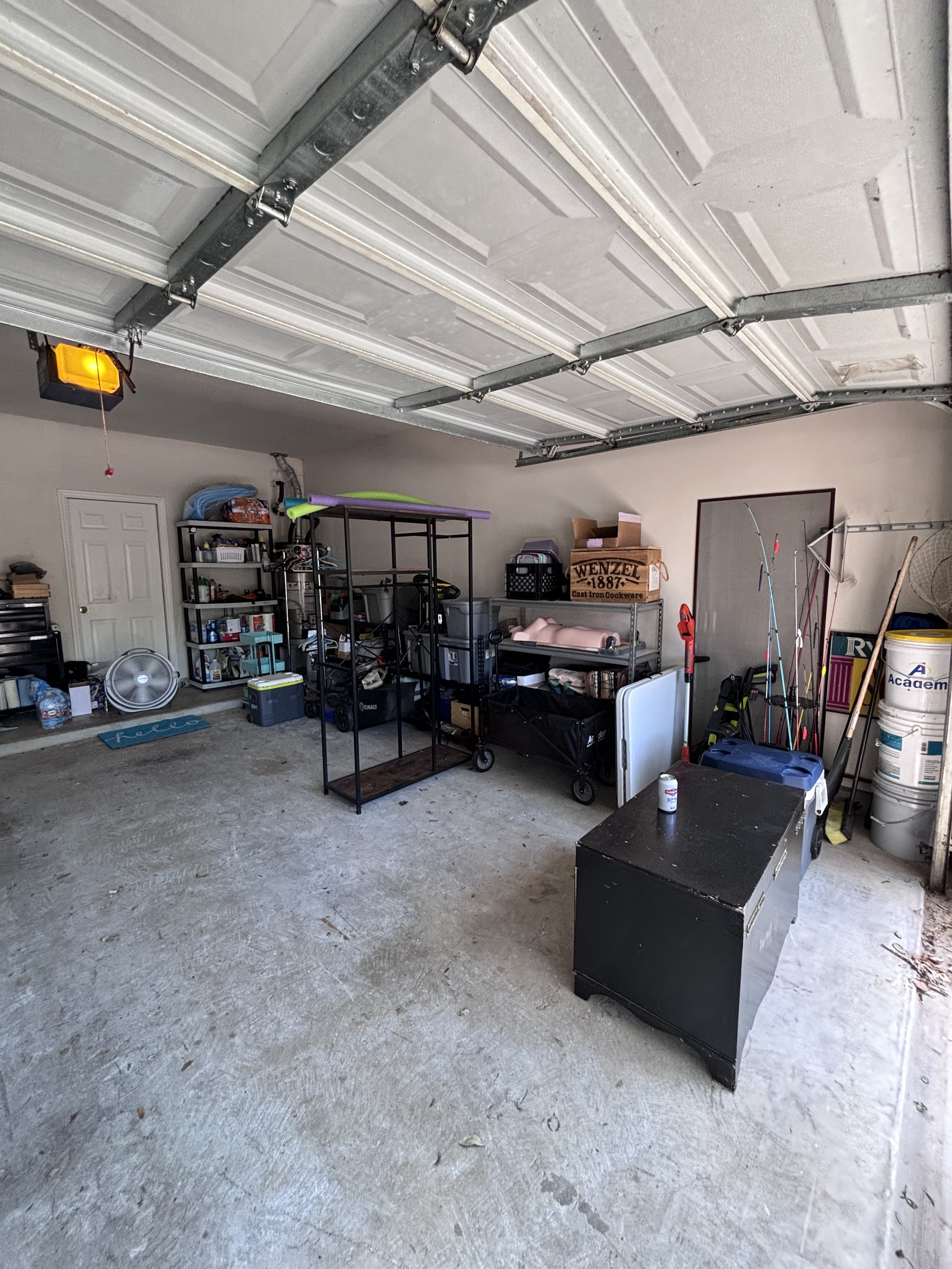 Declutter the garage by creating zones that allow you to find items more quickly and a place to park your vehicles. Creating zones allows items to be accessed and put away more quickly. 