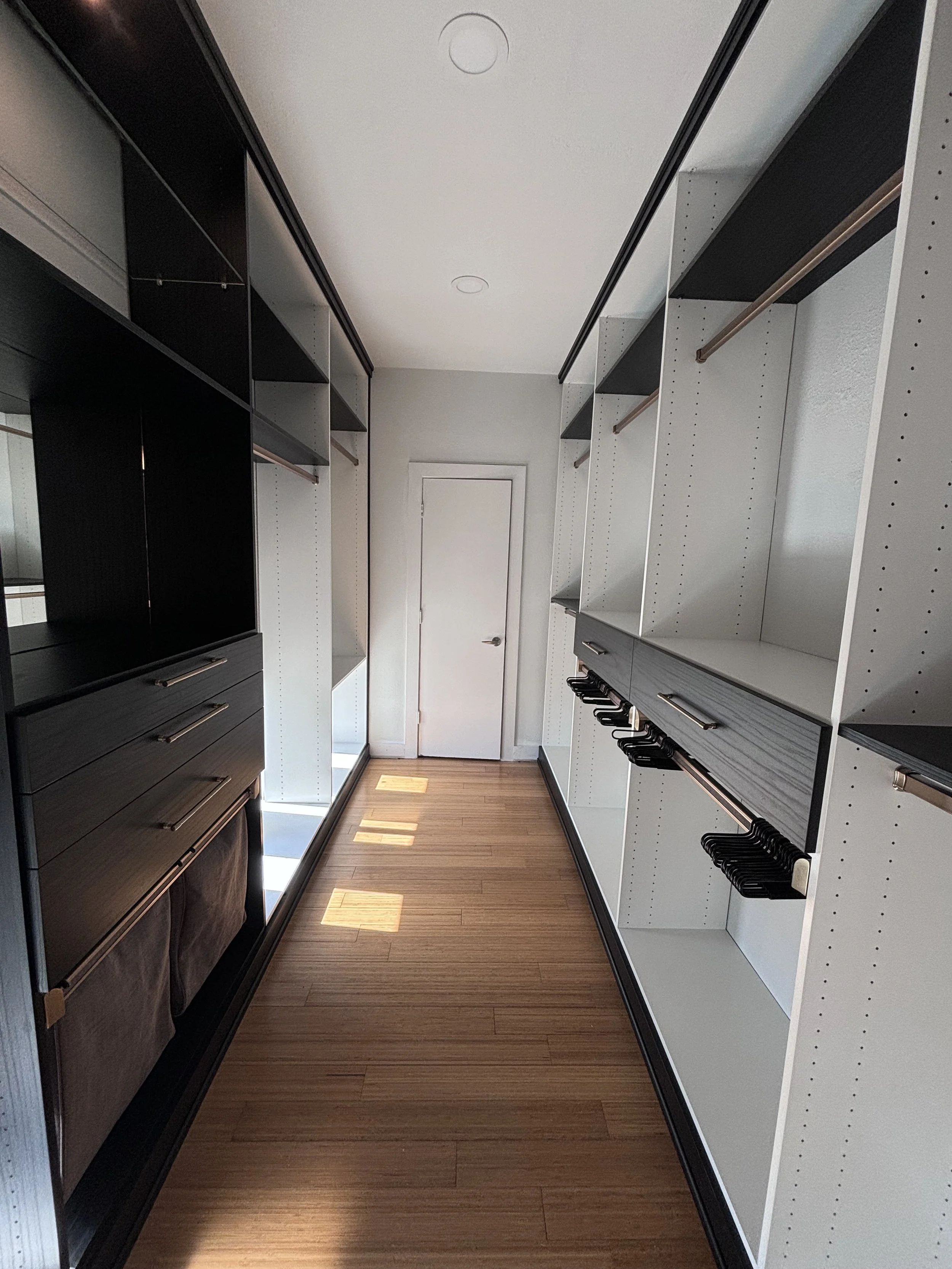 No matter the size of the closet, organizing products can change how a closet functions. Bedroom closets can really set the tone for your day. Organized closets add time back into your day instead of rummaging for a lost shoe or pants. Organized clos