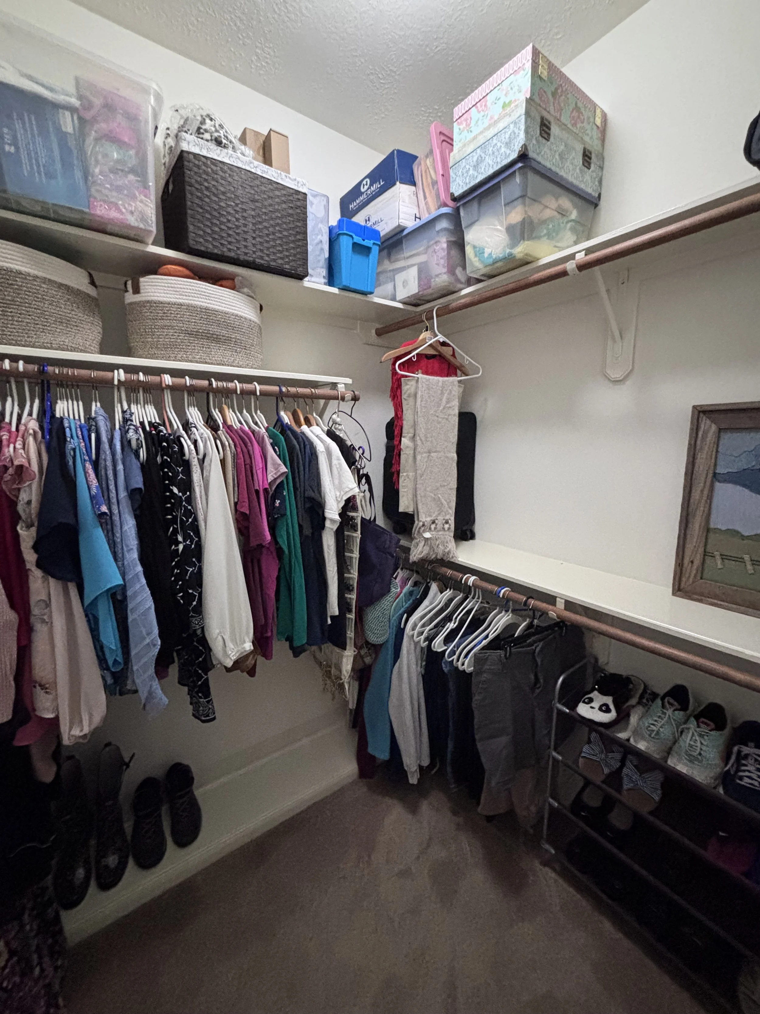 Bedroom closets can really set the tone for your day. Organized closets add time back into your day instead of rummaging for a lost shoe or pants. Organized closets also allow you to wear more of your wardrobe then when clothing is stuffed in a corne