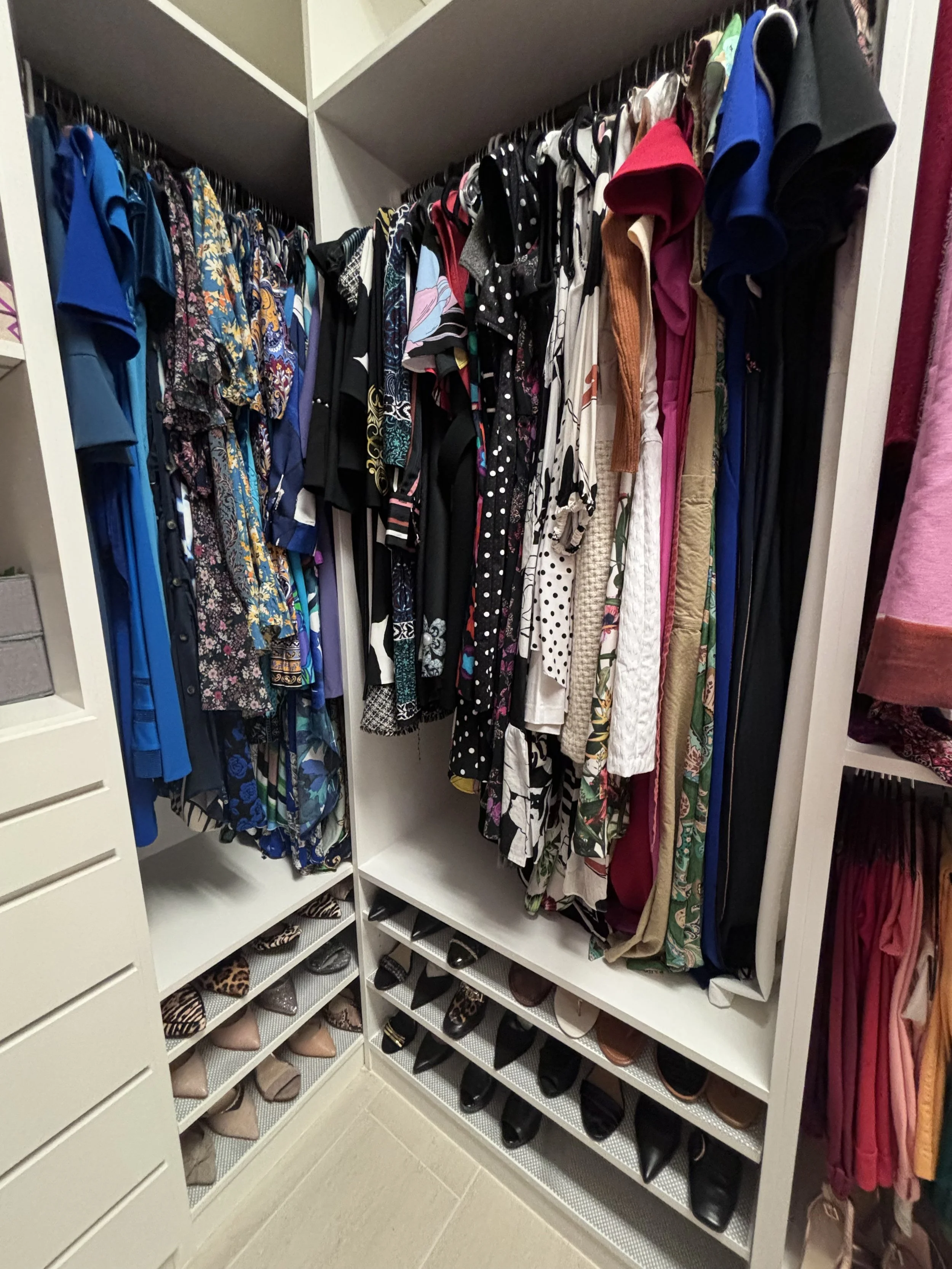 Bedroom closets can really set the tone for your day. Organized closets add time back into your day instead of rummaging for a lost shoe or pants. Organized closets also allow you to wear more of your wardrobe then when clothing is stuffed in a corne