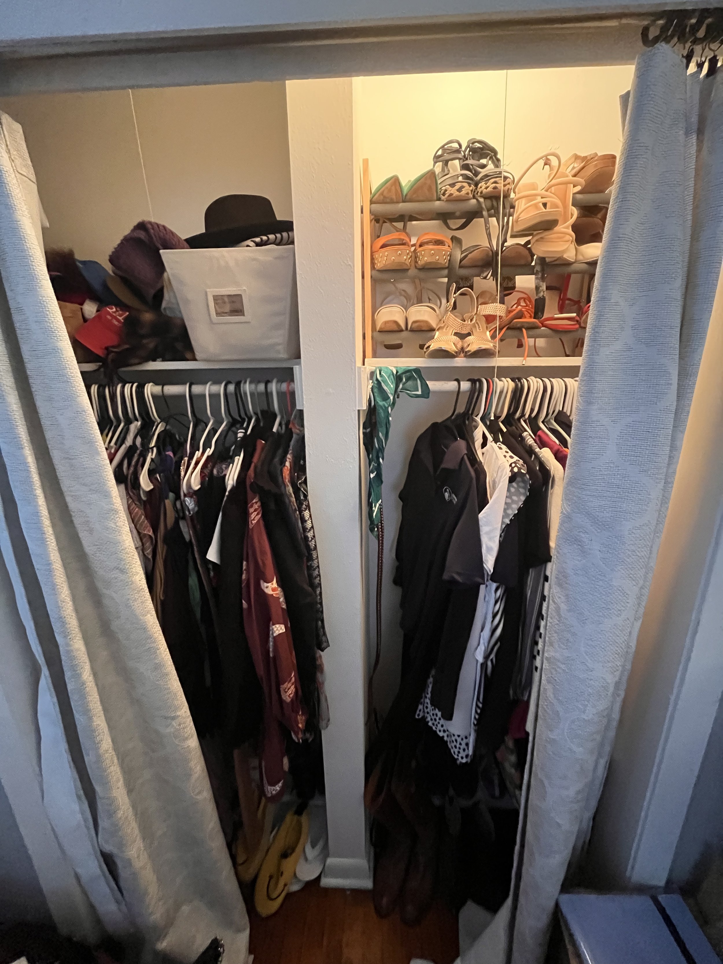 No matter the size of the closet, organizing products can change how a closet functions. Bedroom closets can really set the tone for your day. Organized closets add time back into your day instead of rummaging for a lost shoe or pants. Organized clos