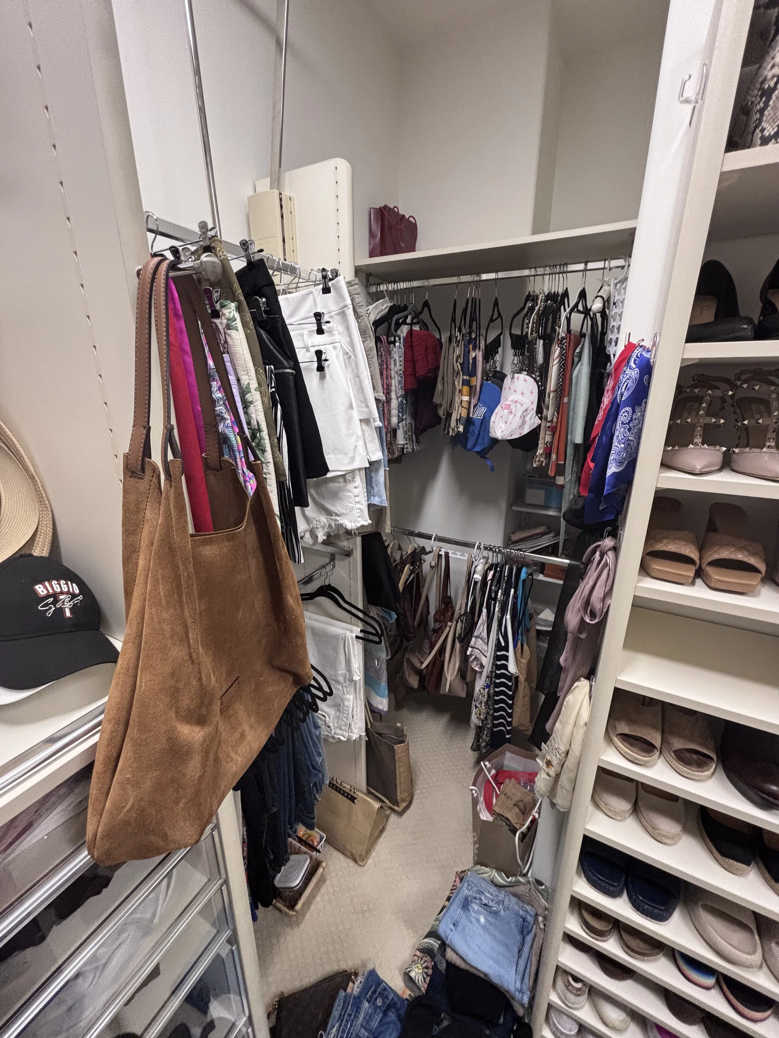 We can help enhance the already amazing closet you have! Organized closets add time back into your day instead of rummaging for a lost shoe or pants. Organized closets also allow you to wear more of your wardrobe then when clothing is stuffed in a co