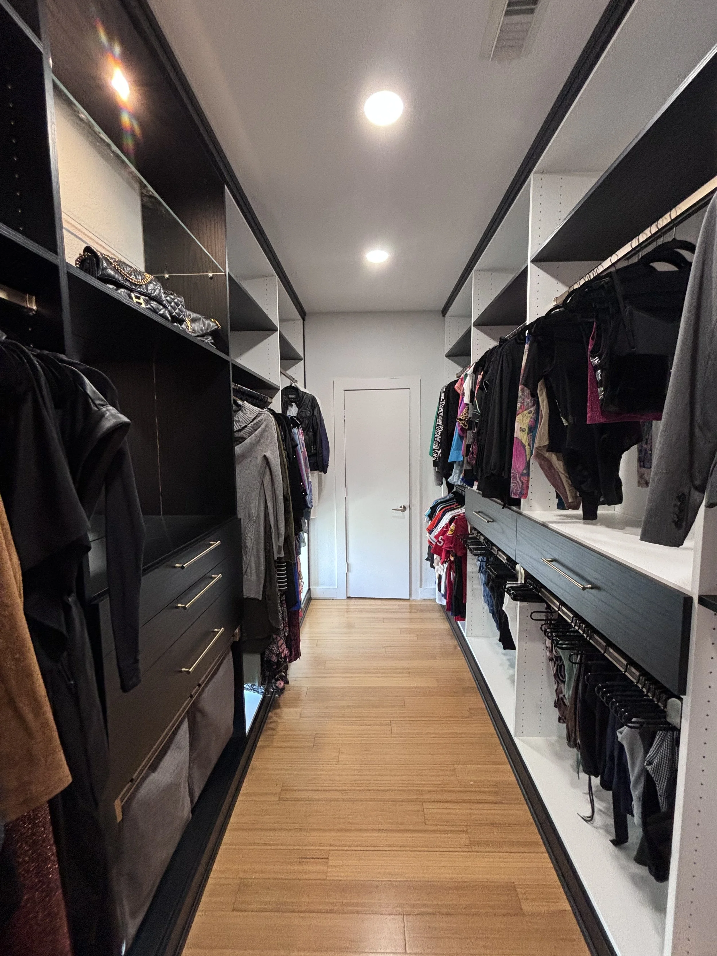 No matter the size of the closet, organizing products can change how a closet functions. Bedroom closets can really set the tone for your day. Organized closets add time back into your day instead of rummaging for a lost shoe or pants. Organized clos