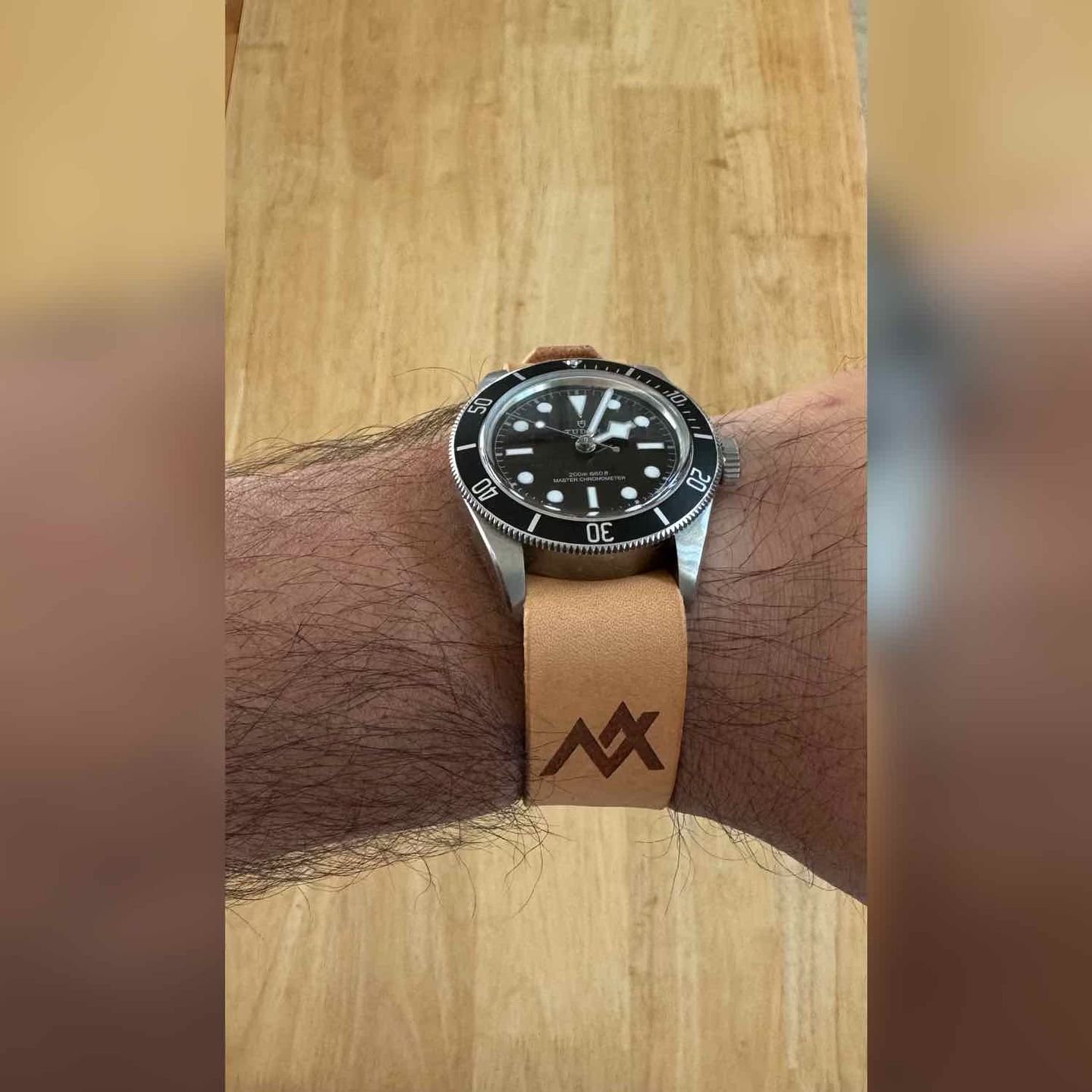 Excited to see the patina that comes out of this new bone leather. #nybergmade #natostrap #leathernato #handmade #antiwatchwatchclub