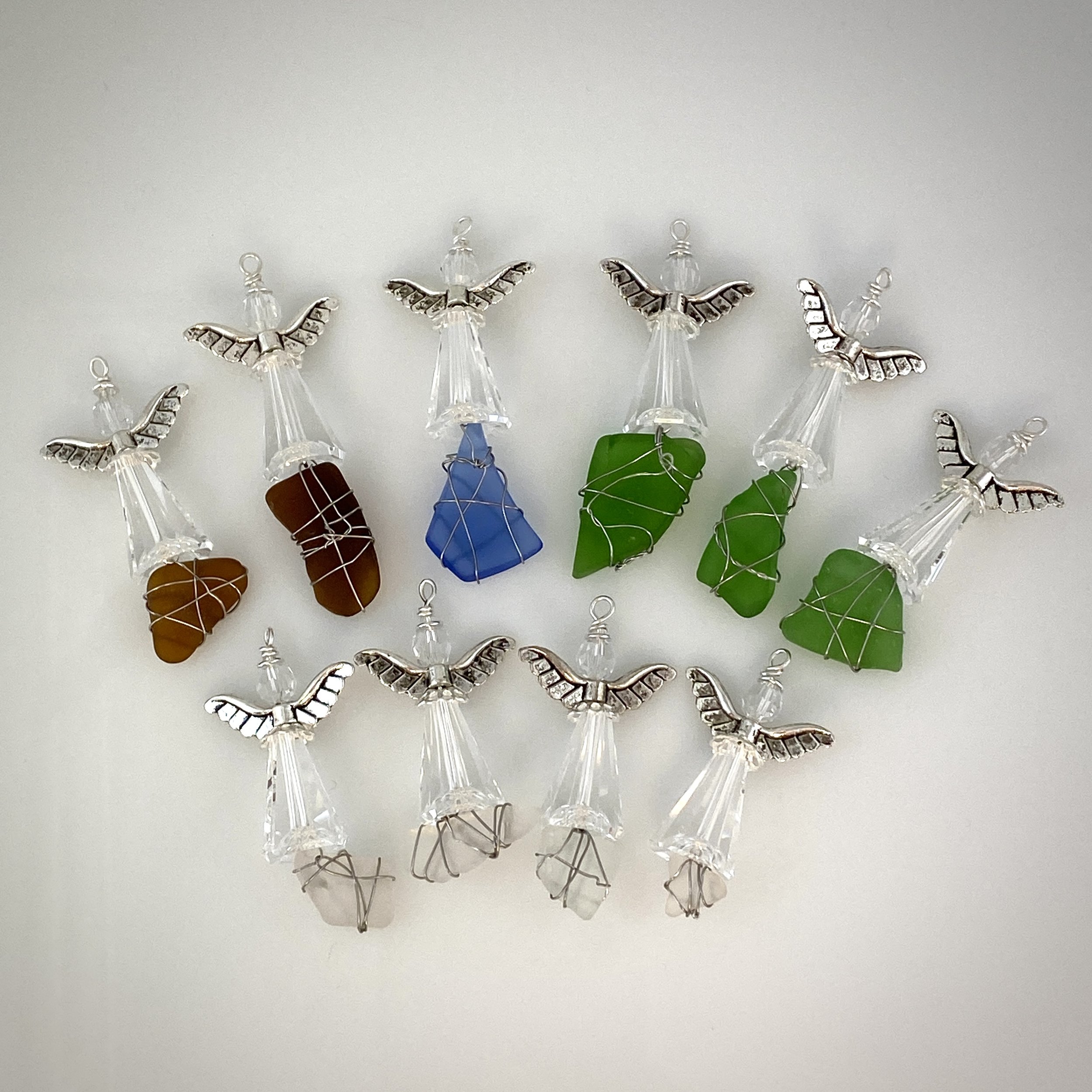 Custom request using heirloom seaglass as charms to commemorate a special loved one
