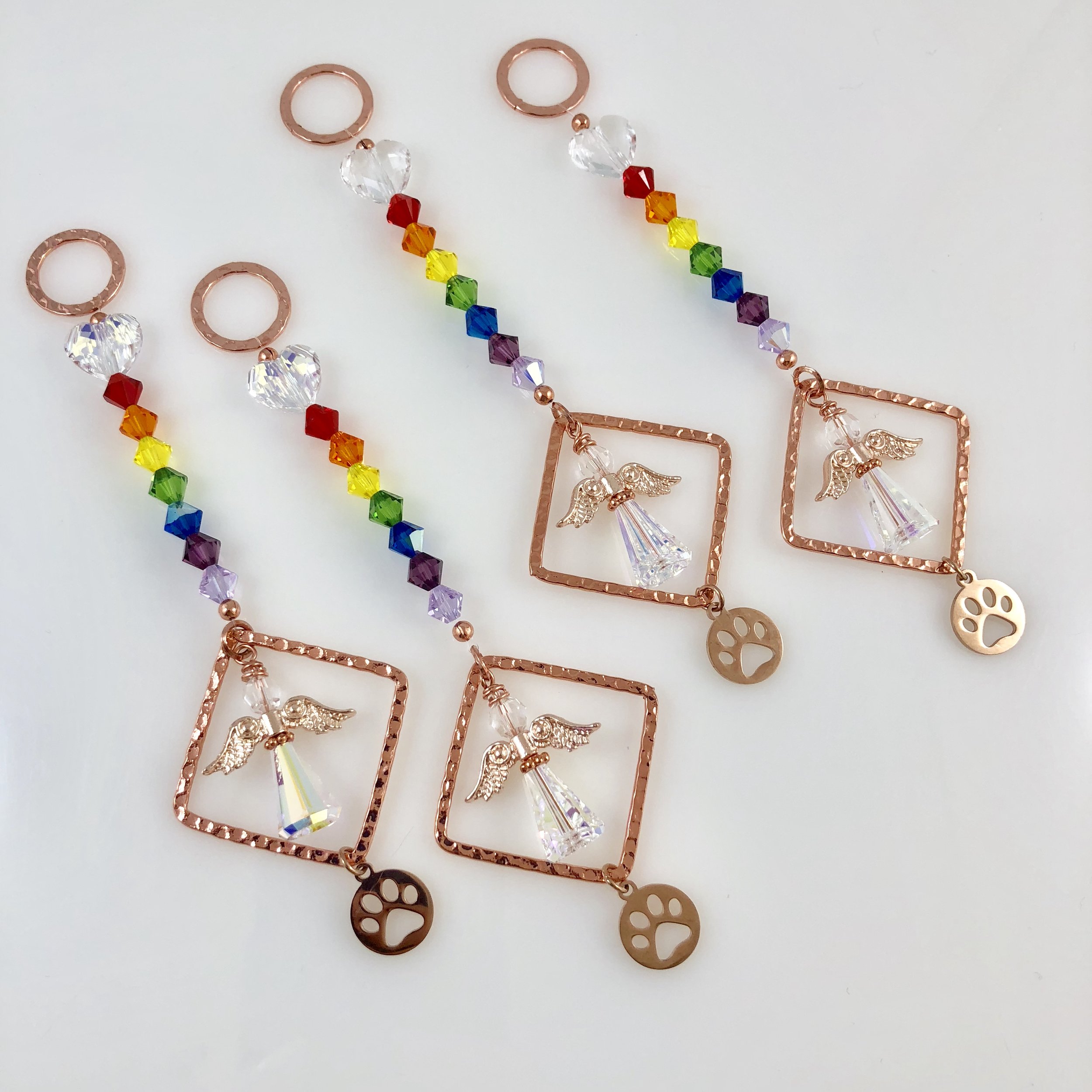 Custom angel sun catchers to honour a beloved pet friend
