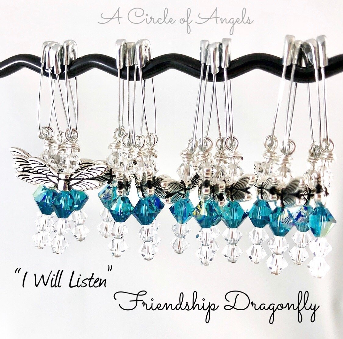 "I Will Listen" Friendship Dragonfly pins