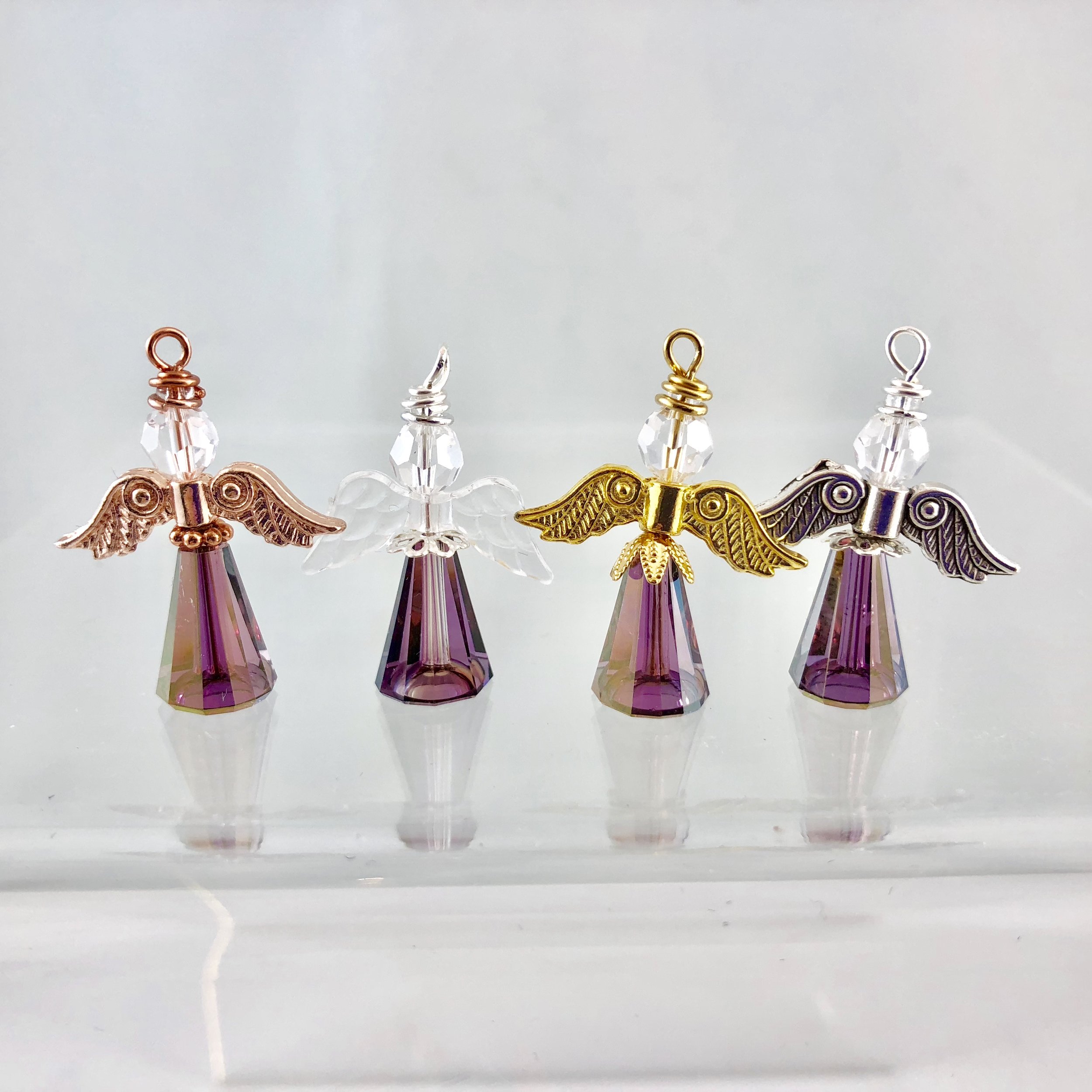 Purple angels with assorted wing colours