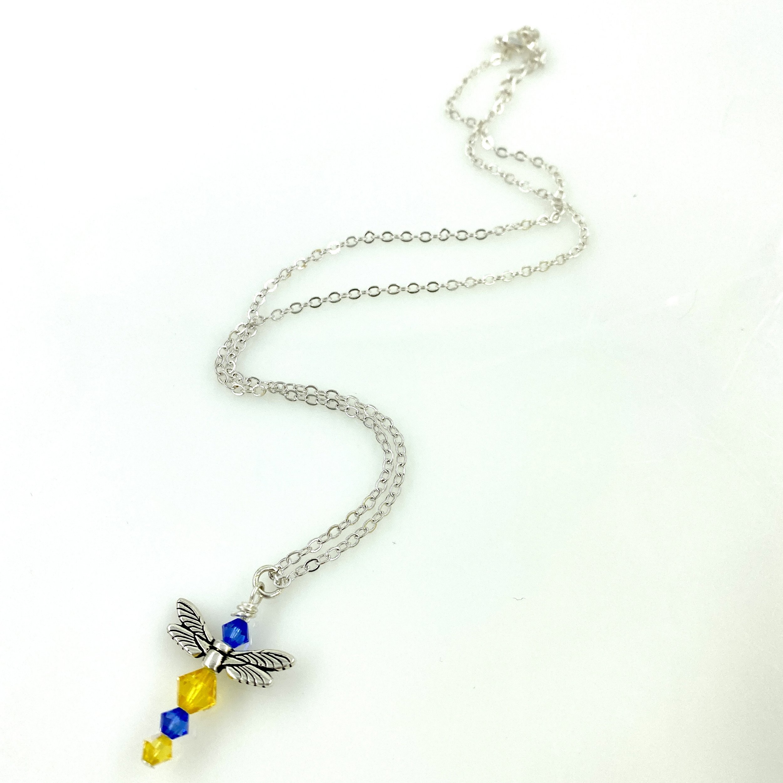 Special Edition "We Stand with Ukraine" Friendship Dragonfly Necklace