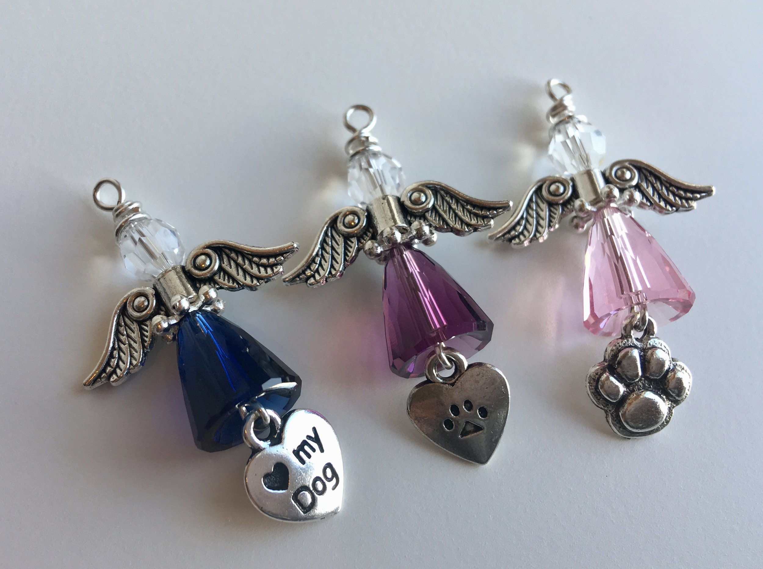 Assorted angels with pet charms