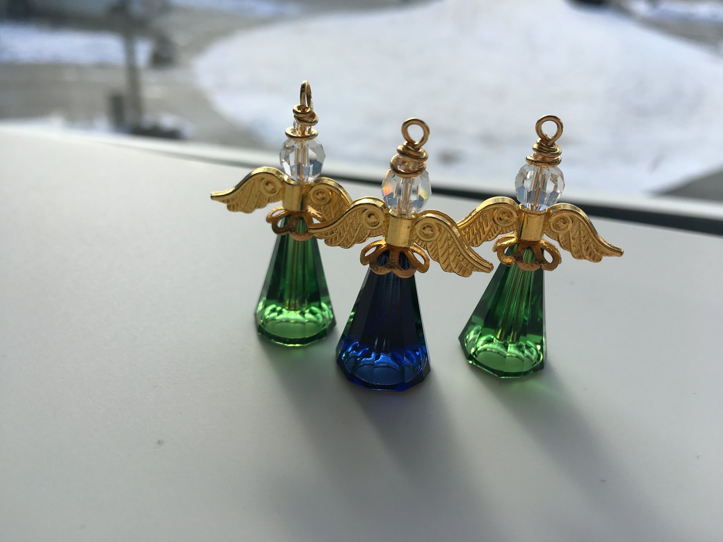 Green and blue angels