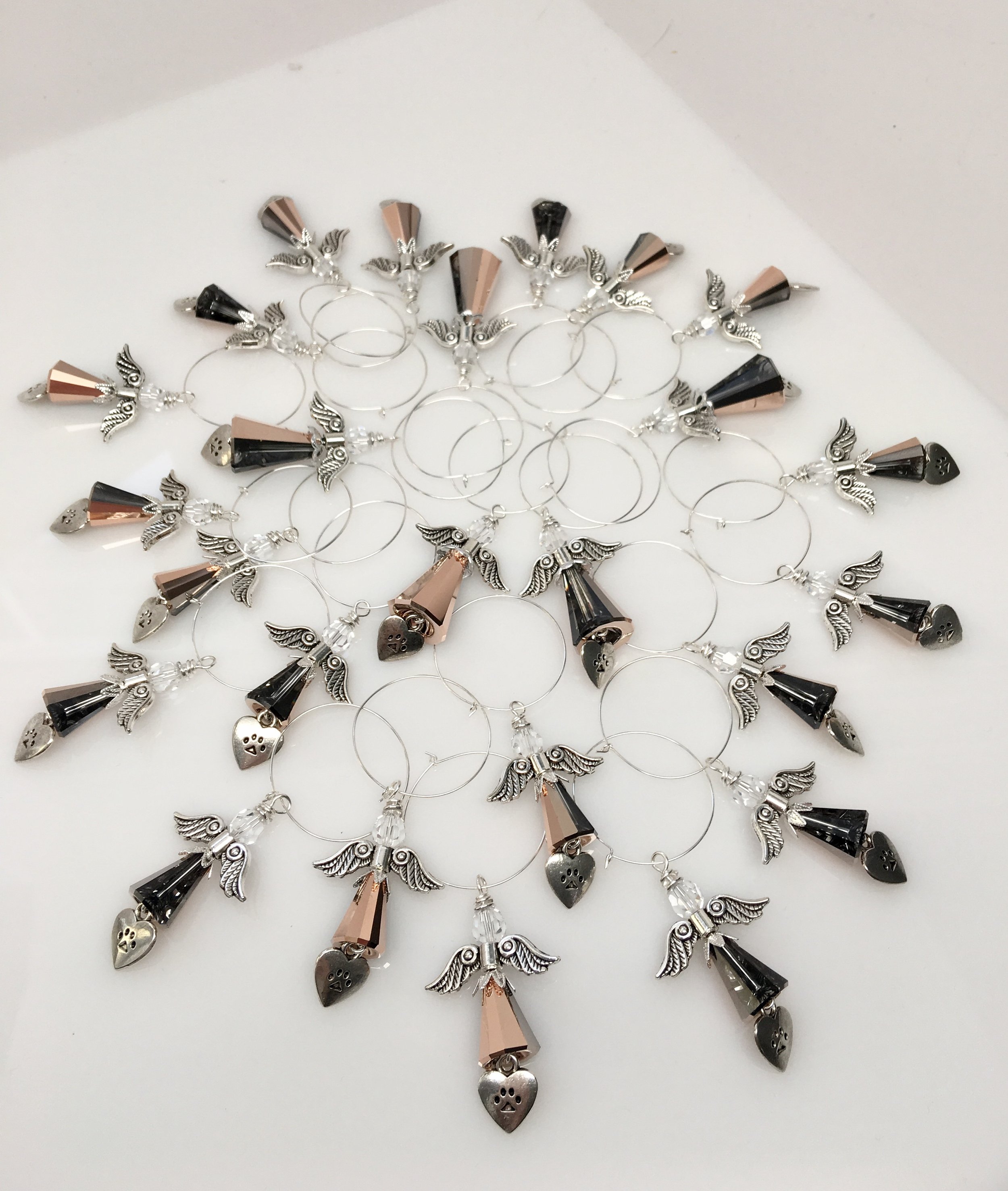 Collection of custom angels (rose gold)