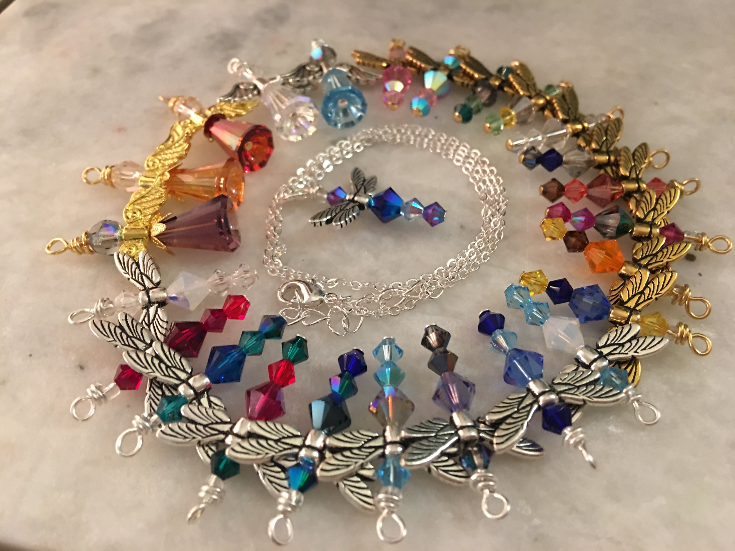 Collection of angels and Friendship Dragonflies