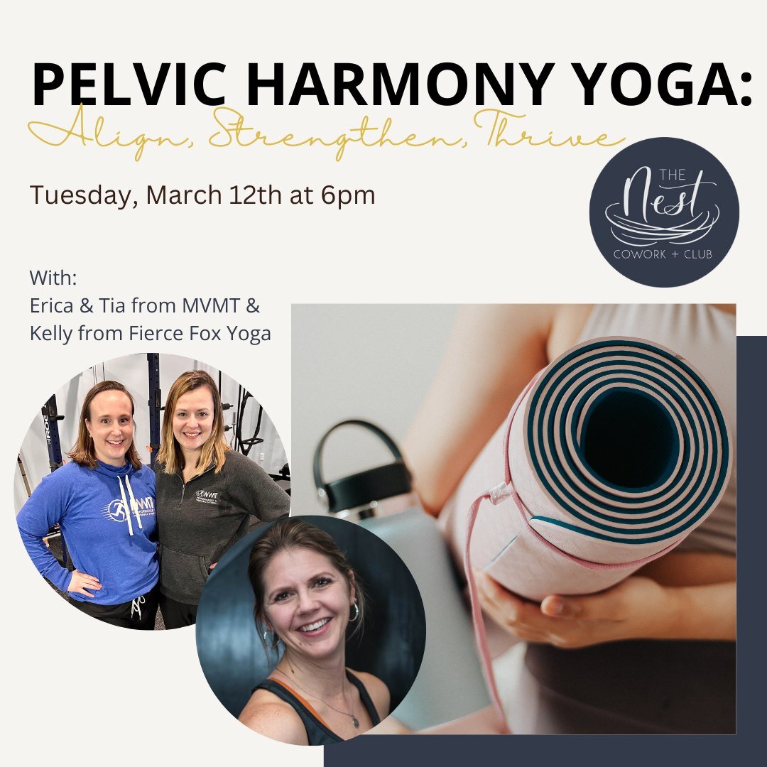 IT'S HAPPENING!! You don't want to miss this event! Everyone could use some pelvic floor TLC 🥰 🧘&zwj;♀️

Join us with @fiercefoxyoga at @thenestcc - 🎟 ticket link in our bio through Linktree!