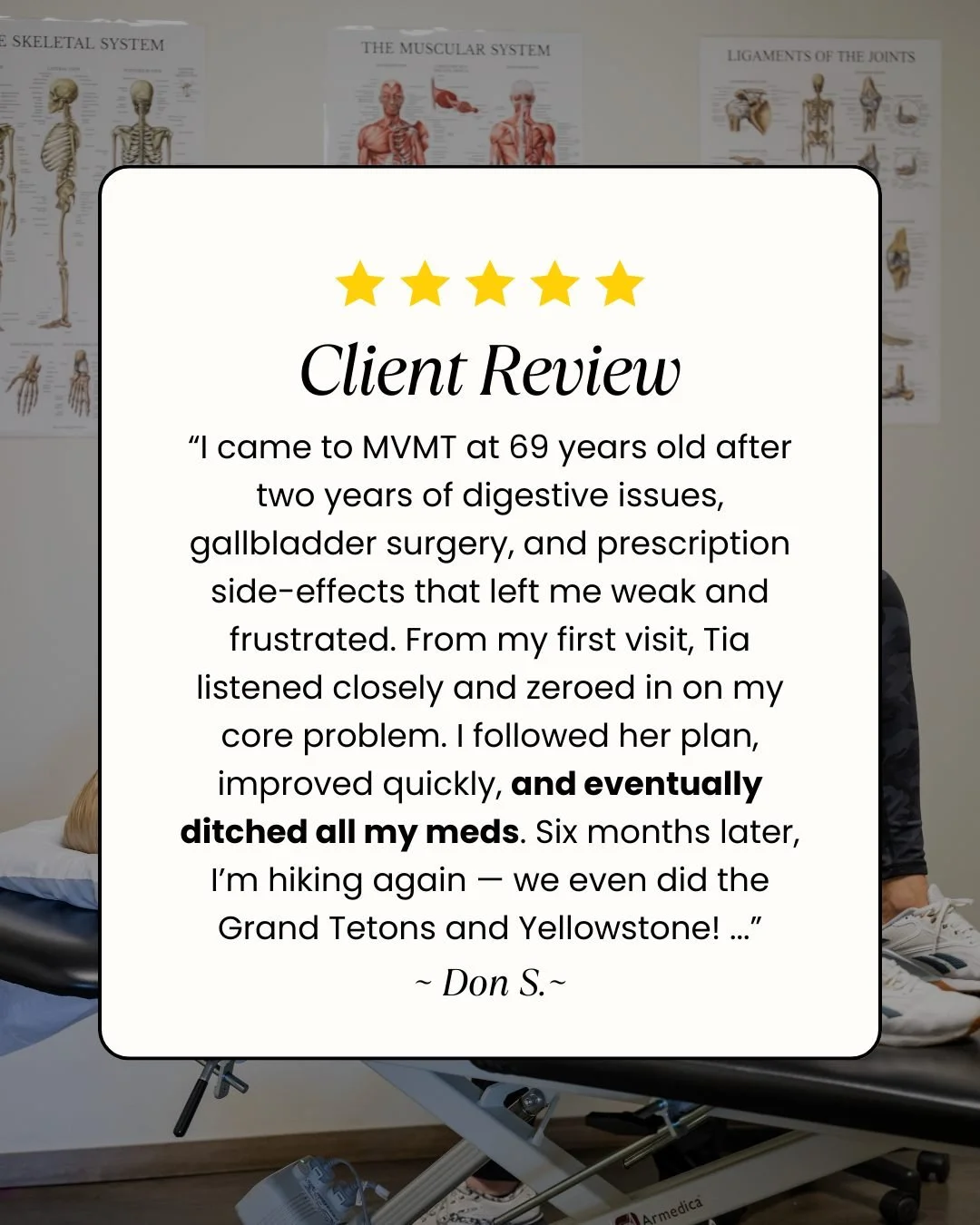 When you go from years of pain and meds&hellip; to hiking the Grand Tetons 😮&zwj;💨🔥

Stories like this are why we do what we do. I'll never forget my first conversation with Don - I felt terrible that he had been running around in circles, being g