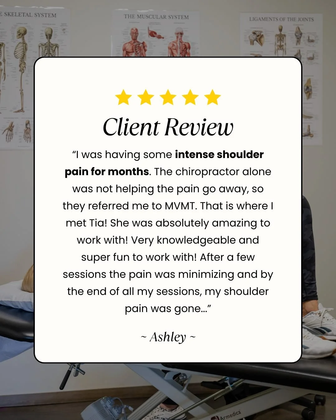 From debilitating shoulder pain to feeling 💯 again! 

It's stories like Ashley's that make it all worth it! Better yet, she still implements everything she learned to keep her body feeling great! 

Not sure why your shoulder pain isn't going away an