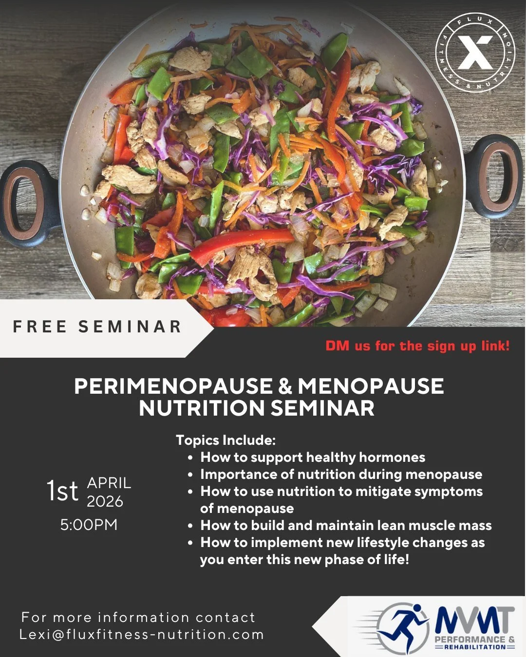 IT'S HAPPENING! Next week, Lexi from @fluxfitness_nutrition  is coming to MVMT to drop some knowledge bombs! 

🥗 Sign up link here: https://events.mvmtgb.com/-flux-nutrition-mvmt-menopause-workshop?hs_preview=VaAUzUbZ-208987217415 

Or Message us!