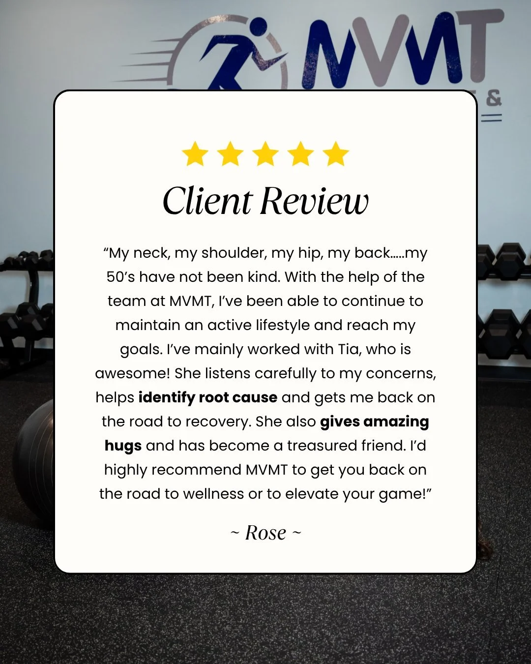 Clients come for relief, but stay for the hugs 🥰 

Helping you stay active, keep doing what you love, and feel like yourself again &mdash; even when your body tries to argue otherwise. 

Shoutout to Tia for not only getting results, but becoming par