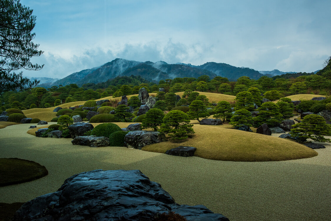 Adachi Museum Garden and Background Landscape