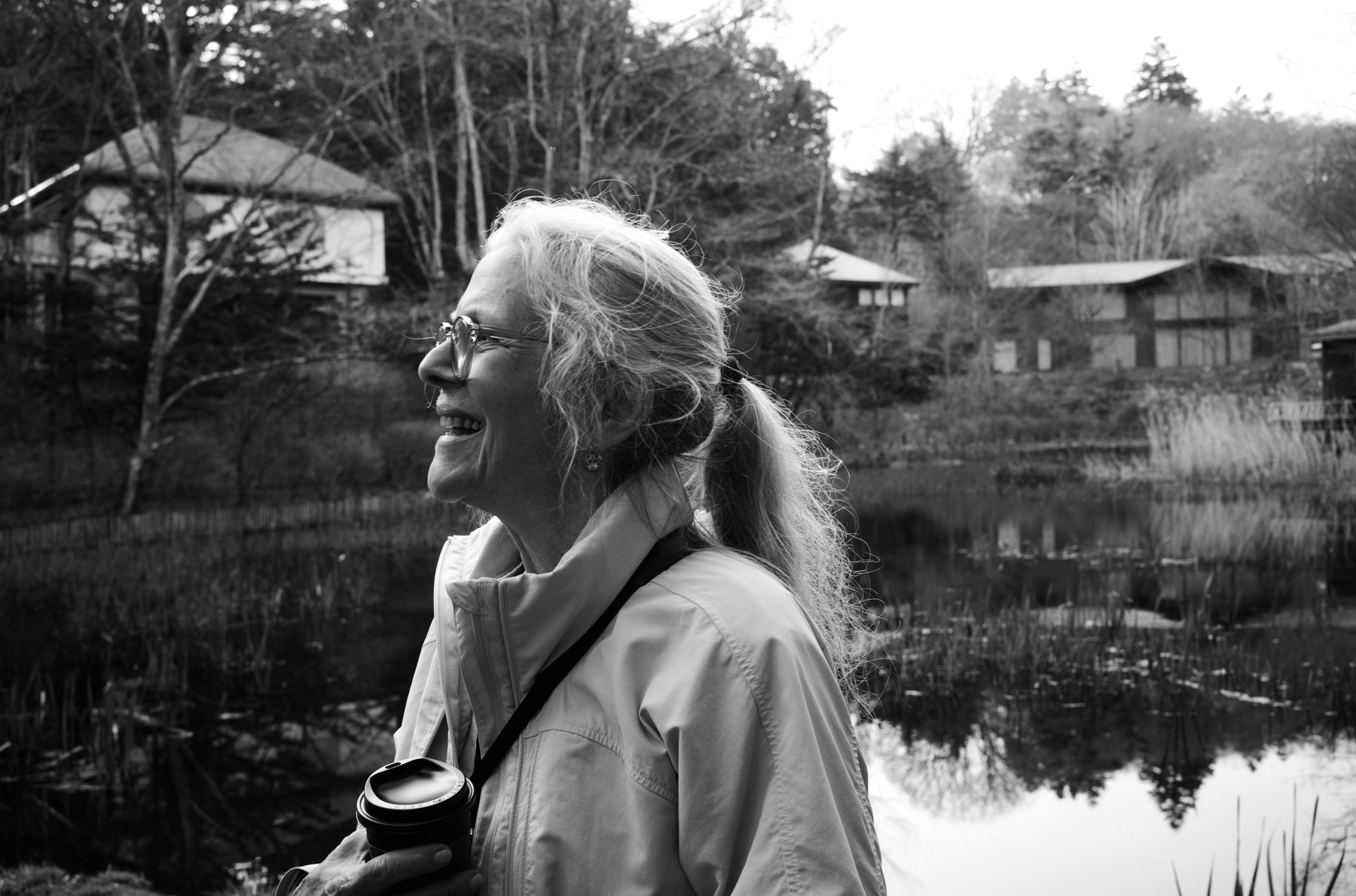 Jane at the pond, Karuizawa