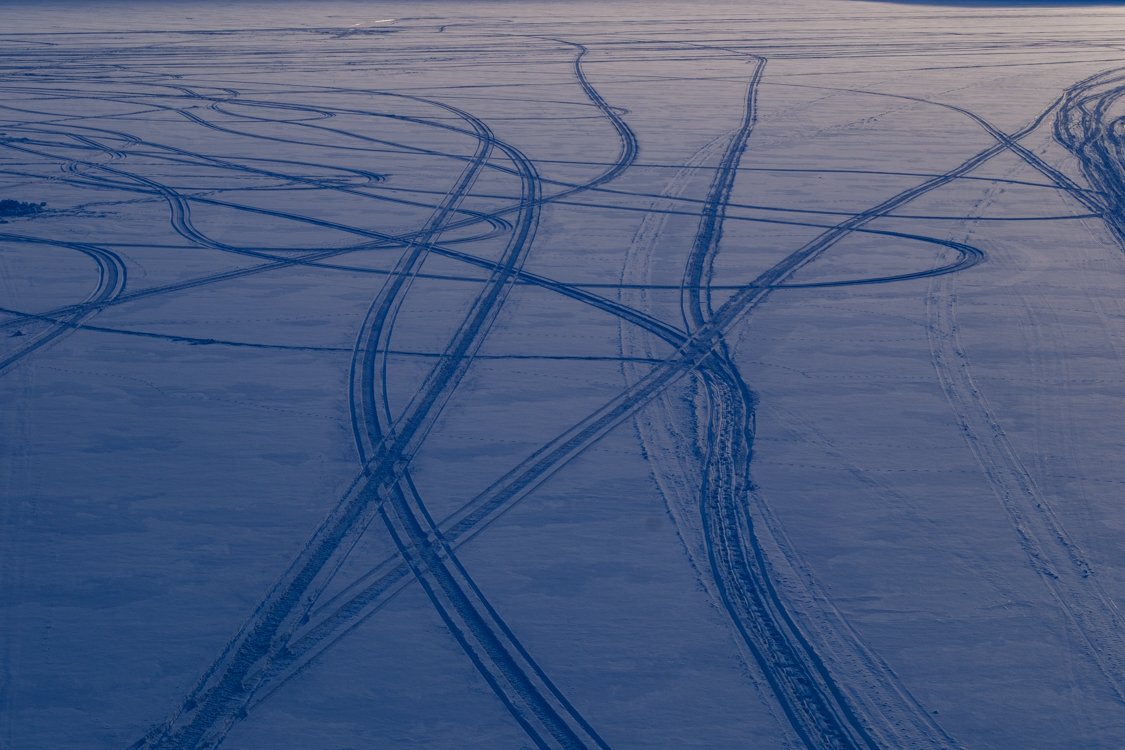 Snowmobile tracks, Eastern Hokkaido 2024
