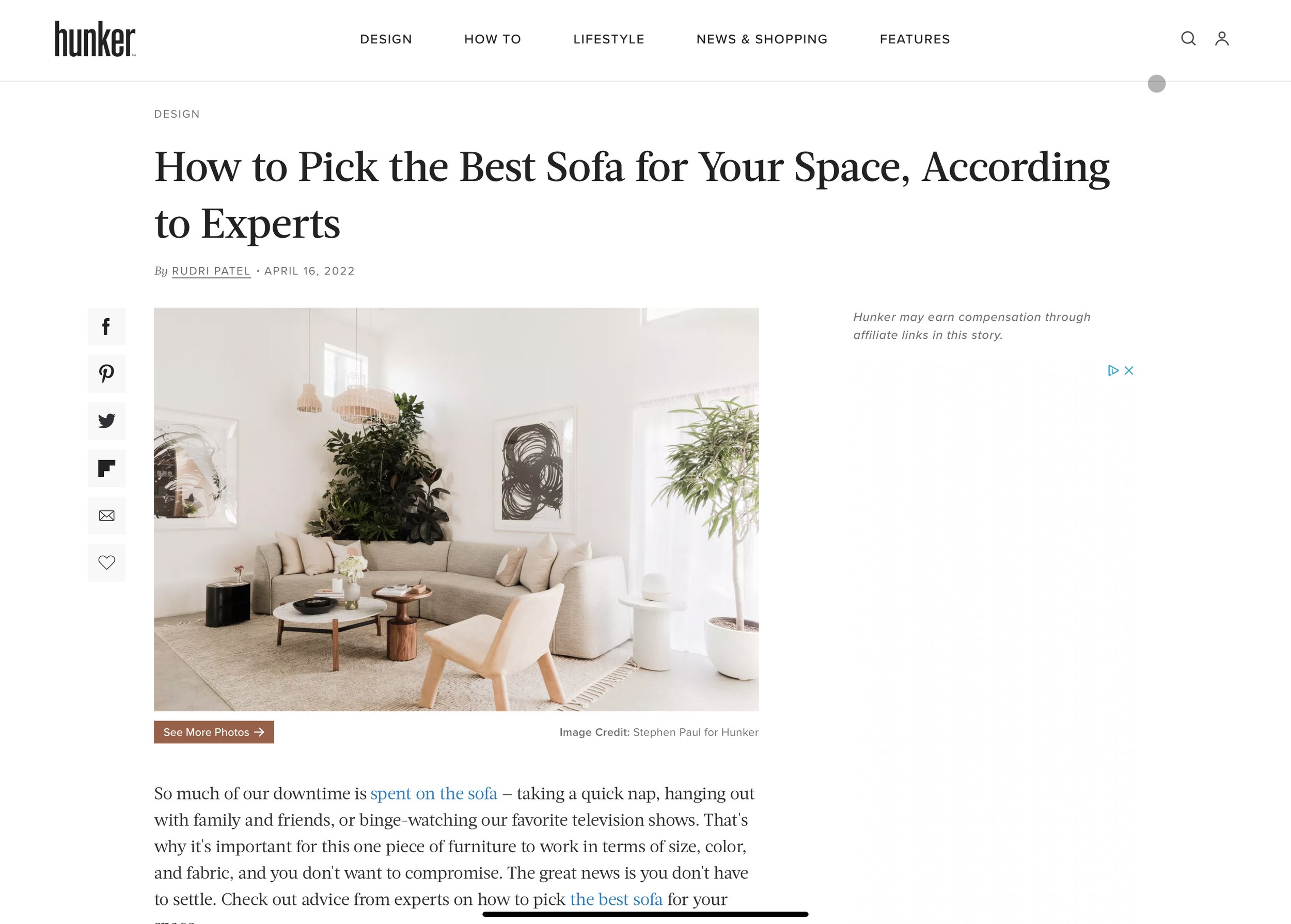 roomLift co-founder Megan Hersch shares how to pick the best sofa