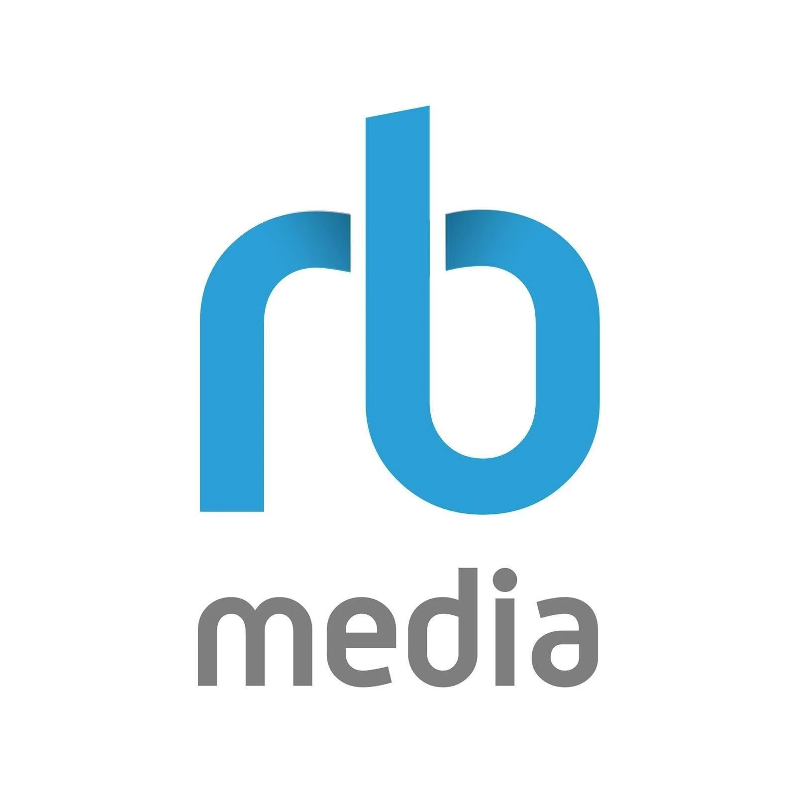 Blue and gray logo for media with stylized lowercase 'm' and 'd' in blue, and the word 'media' in gray below.