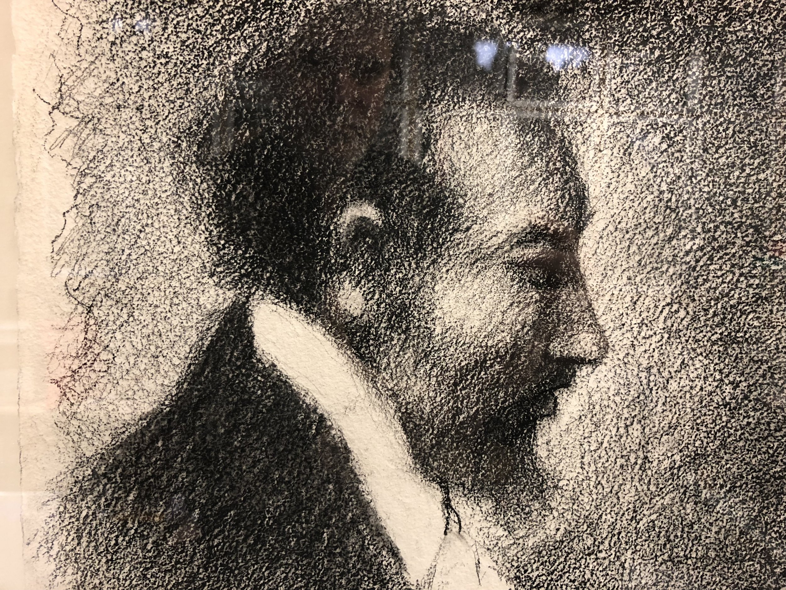  Charcoal drawing after, Georges Seurat