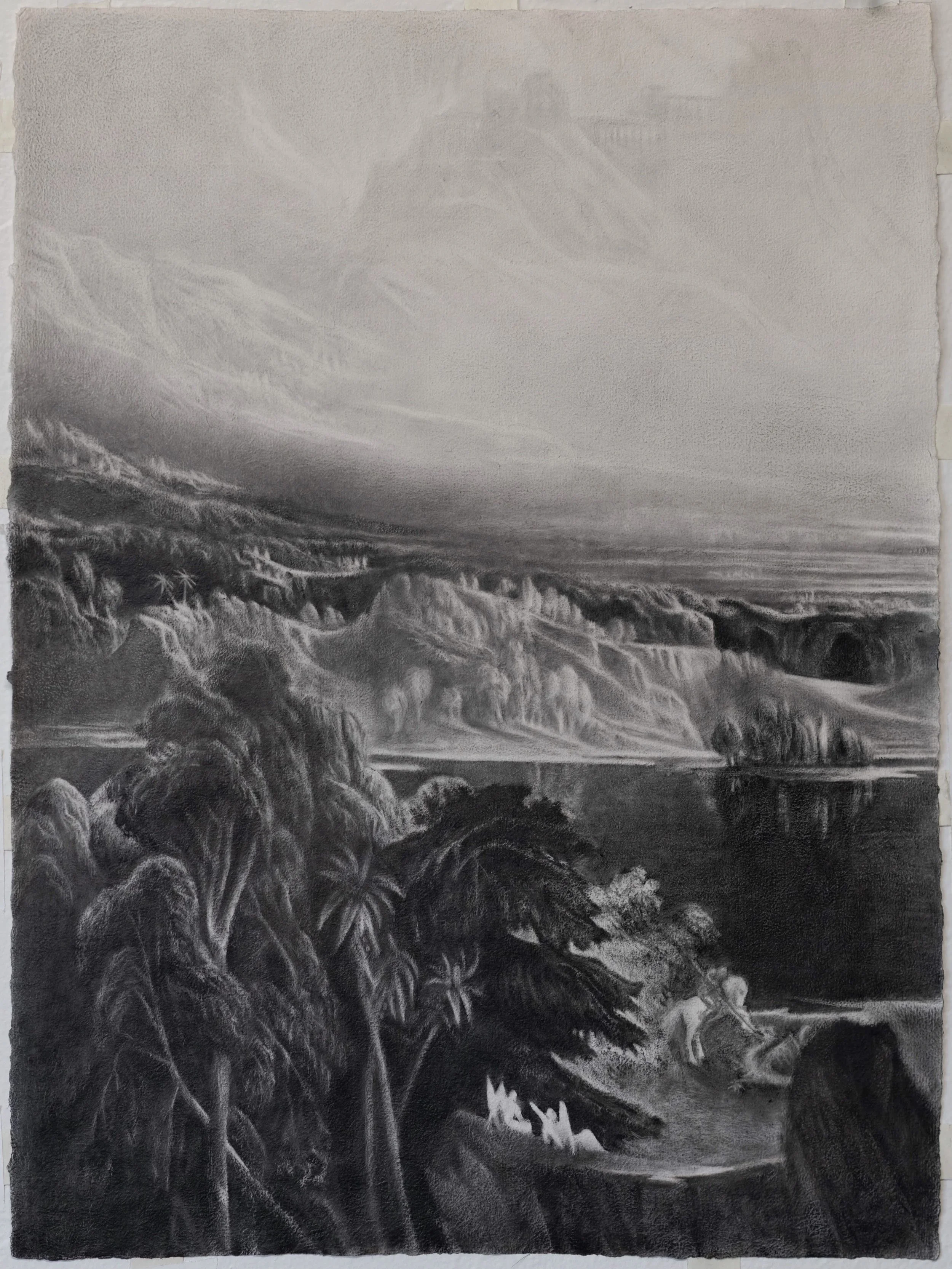 Oil-bound Graphite on Magnolia Paper 
23"x17"