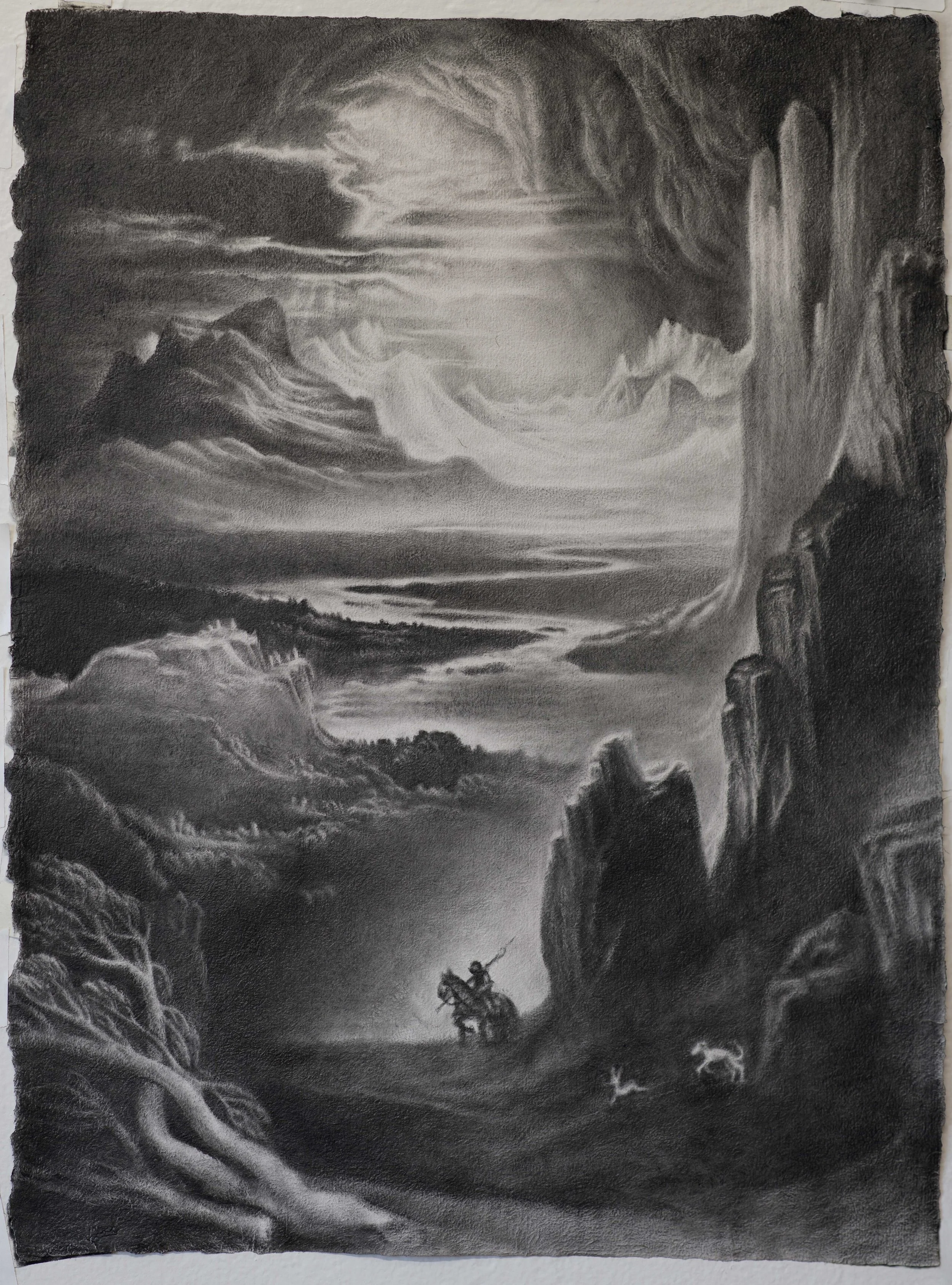 Oil-bound Graphite on Magnolia Paper 
23"x17"