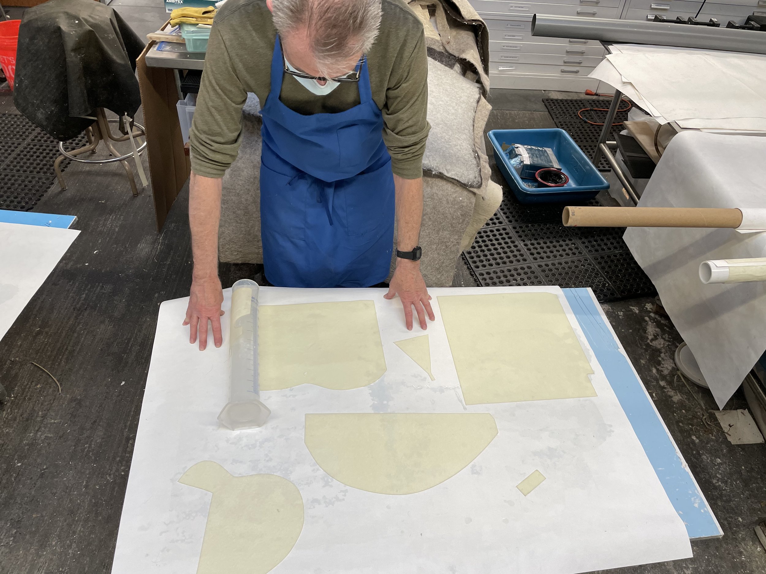 Making a handmade paper Cubist Guitar